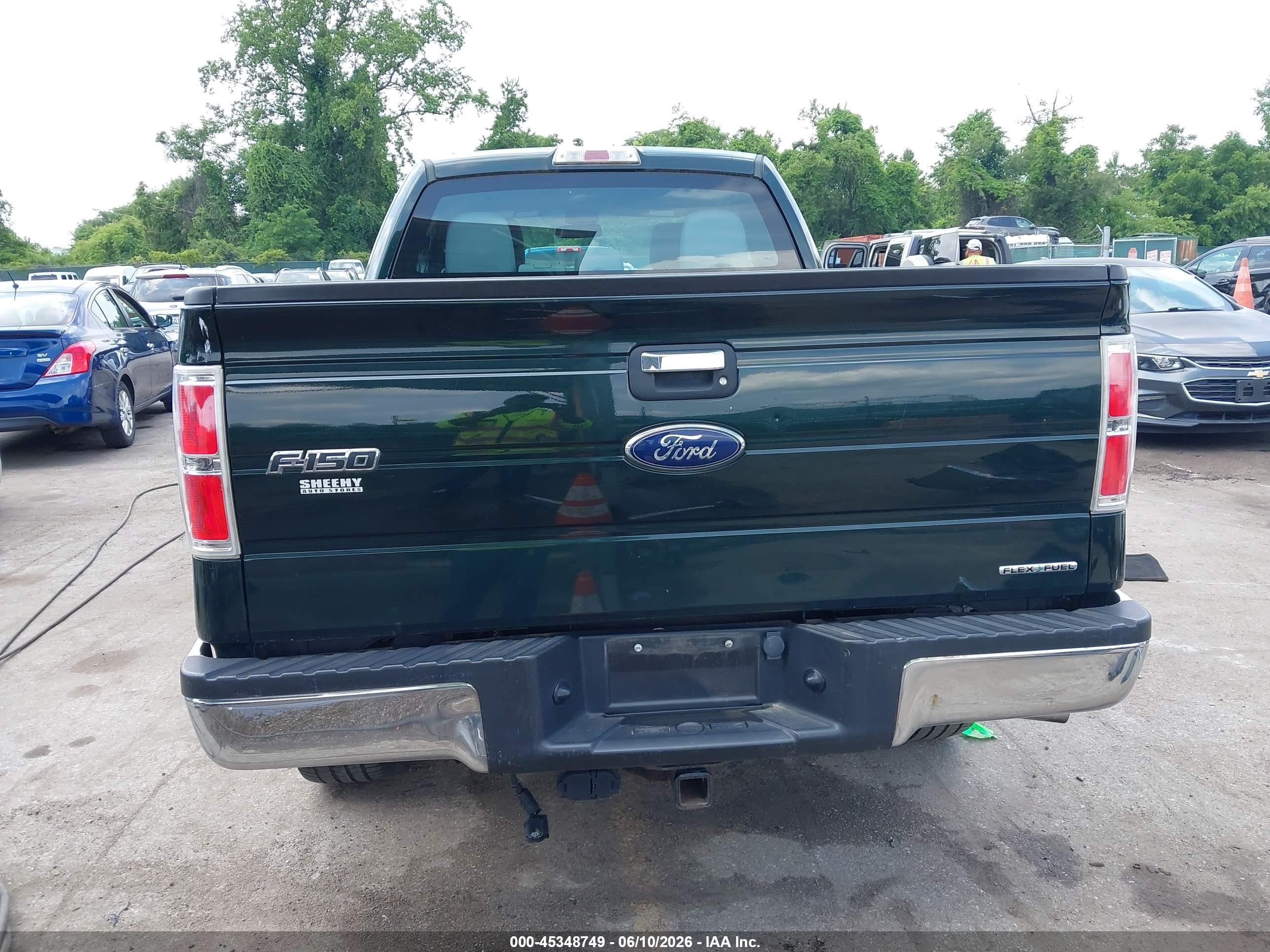2013 Ford F-150 Xlt Green vin: 1FTFX1EF3DKG42151