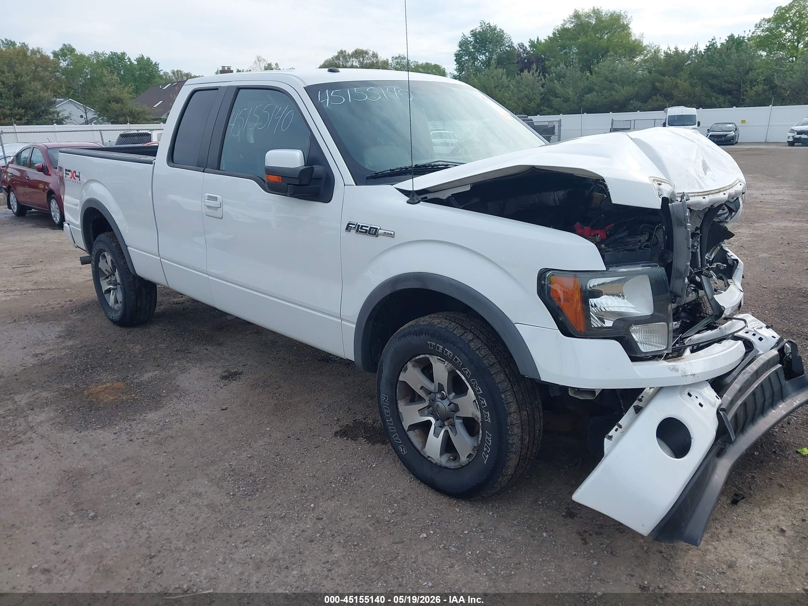 2011 Ford F-150 Fx4 White vin: 1FTFX1EF4BFD23606