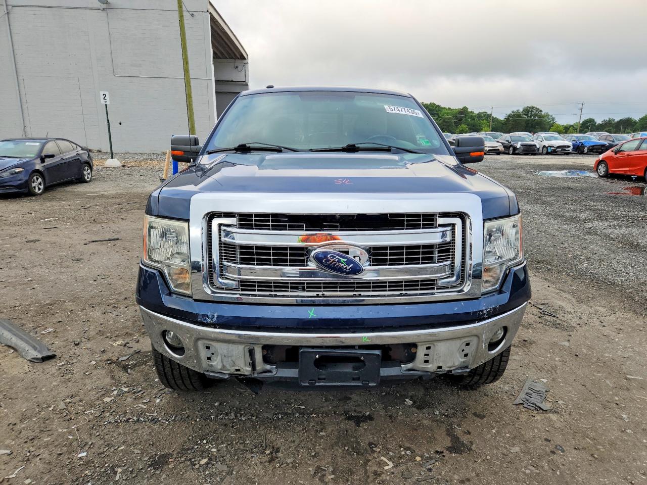 2013 Ford F150 Super Cab Blue vin: 1FTFX1EF4DFA14656