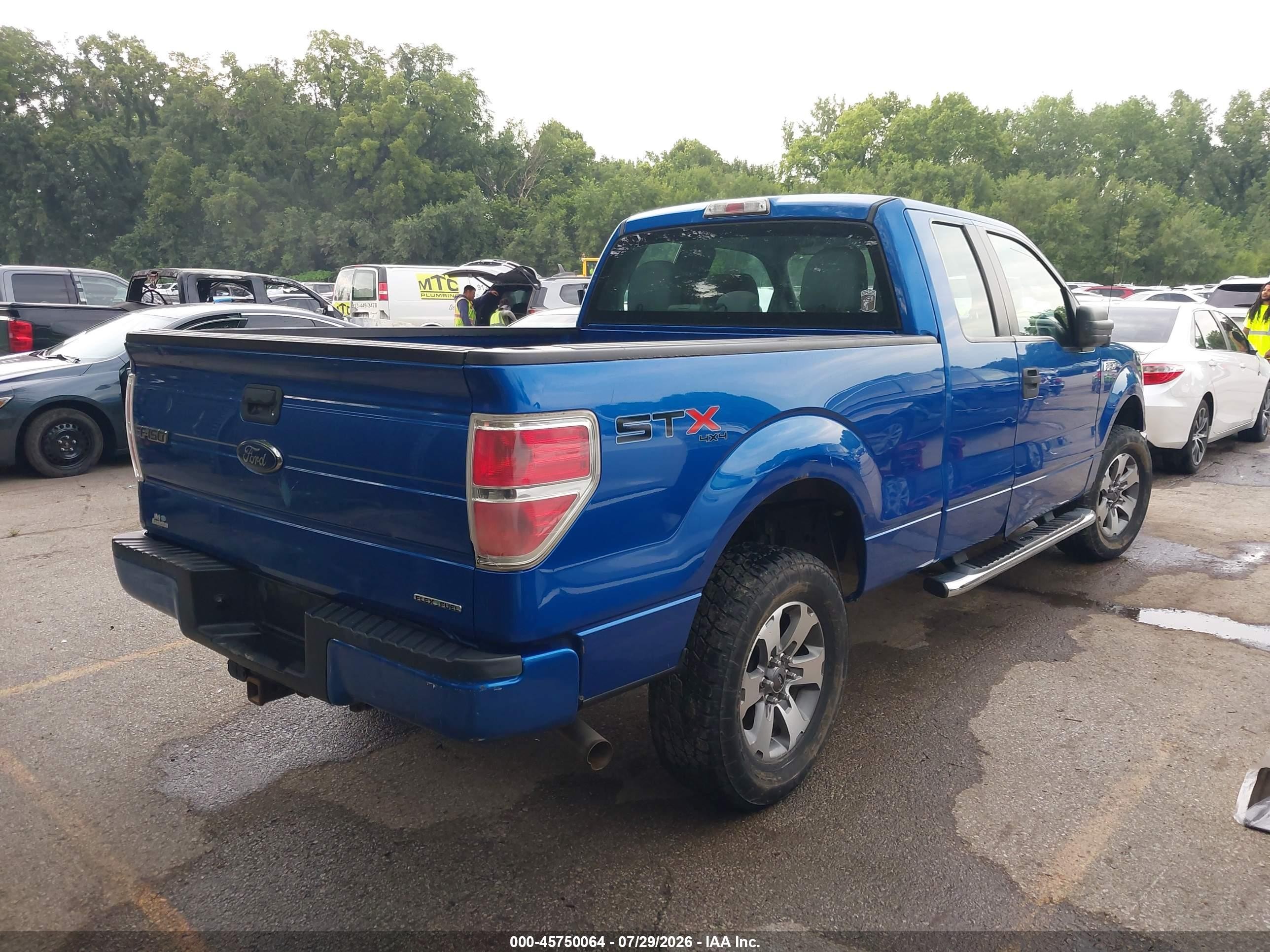 2013 Ford F-150 Stx Blue vin: 1FTFX1EF4DKD36897