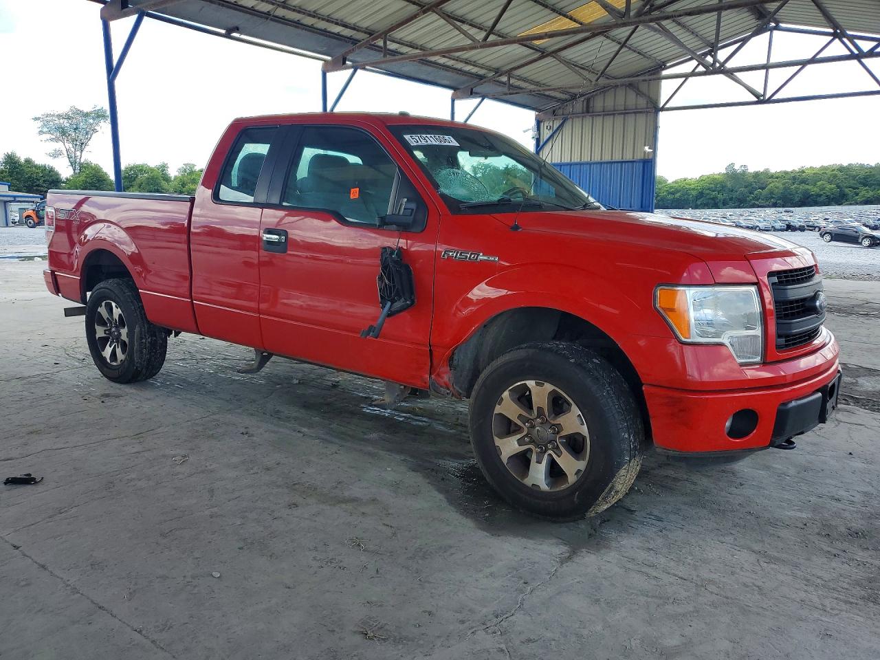 2014 Ford F150 Super Cab Red vin: 1FTFX1EF4EFB73405
