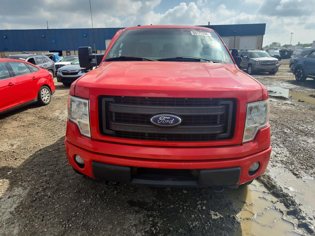 2014 Ford F150 Super Cab Red vin: 1FTFX1EF4EKD90024