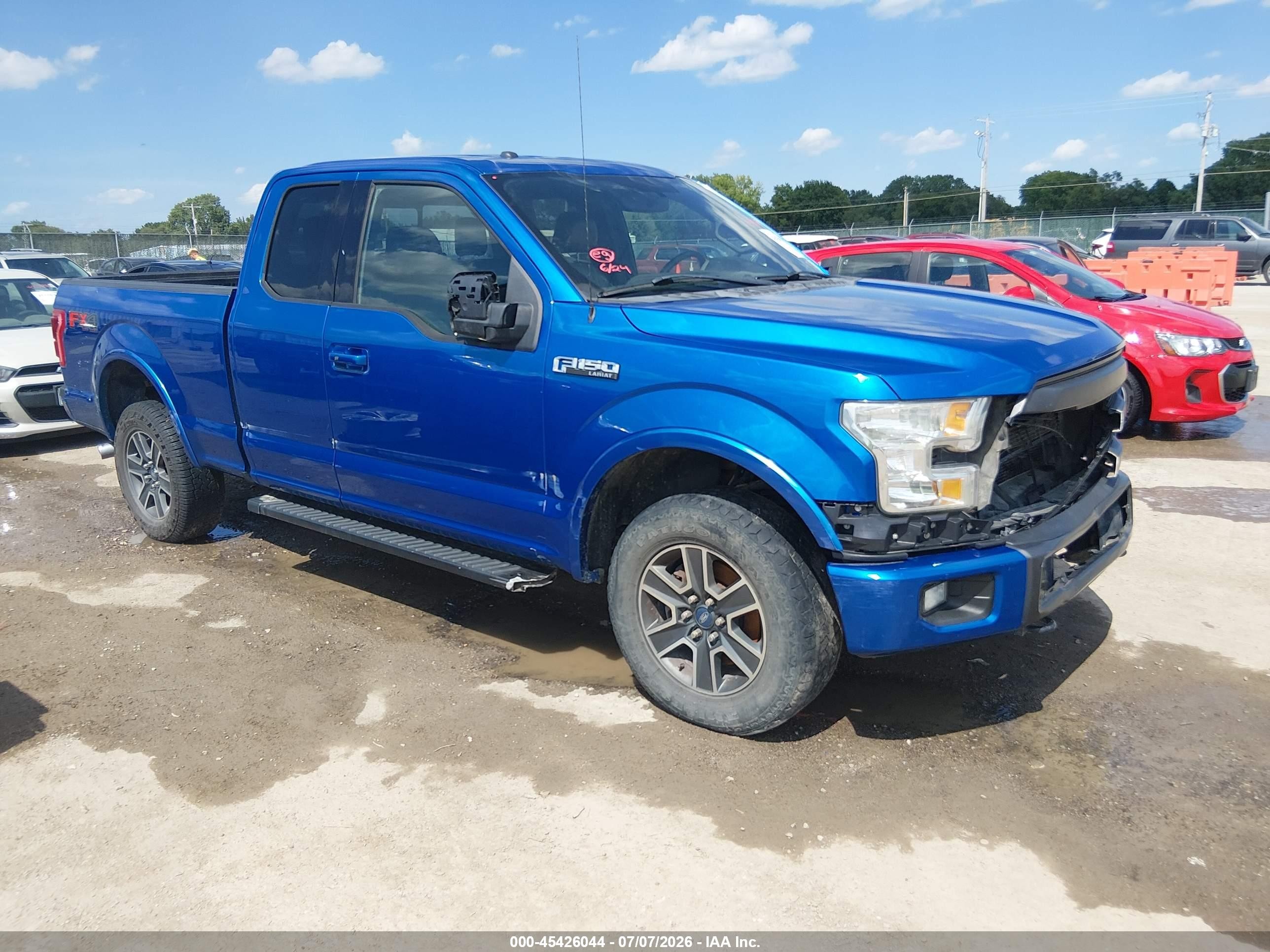 2015 Ford F-150 Lariat Blue vin: 1FTFX1EF4FFB21659