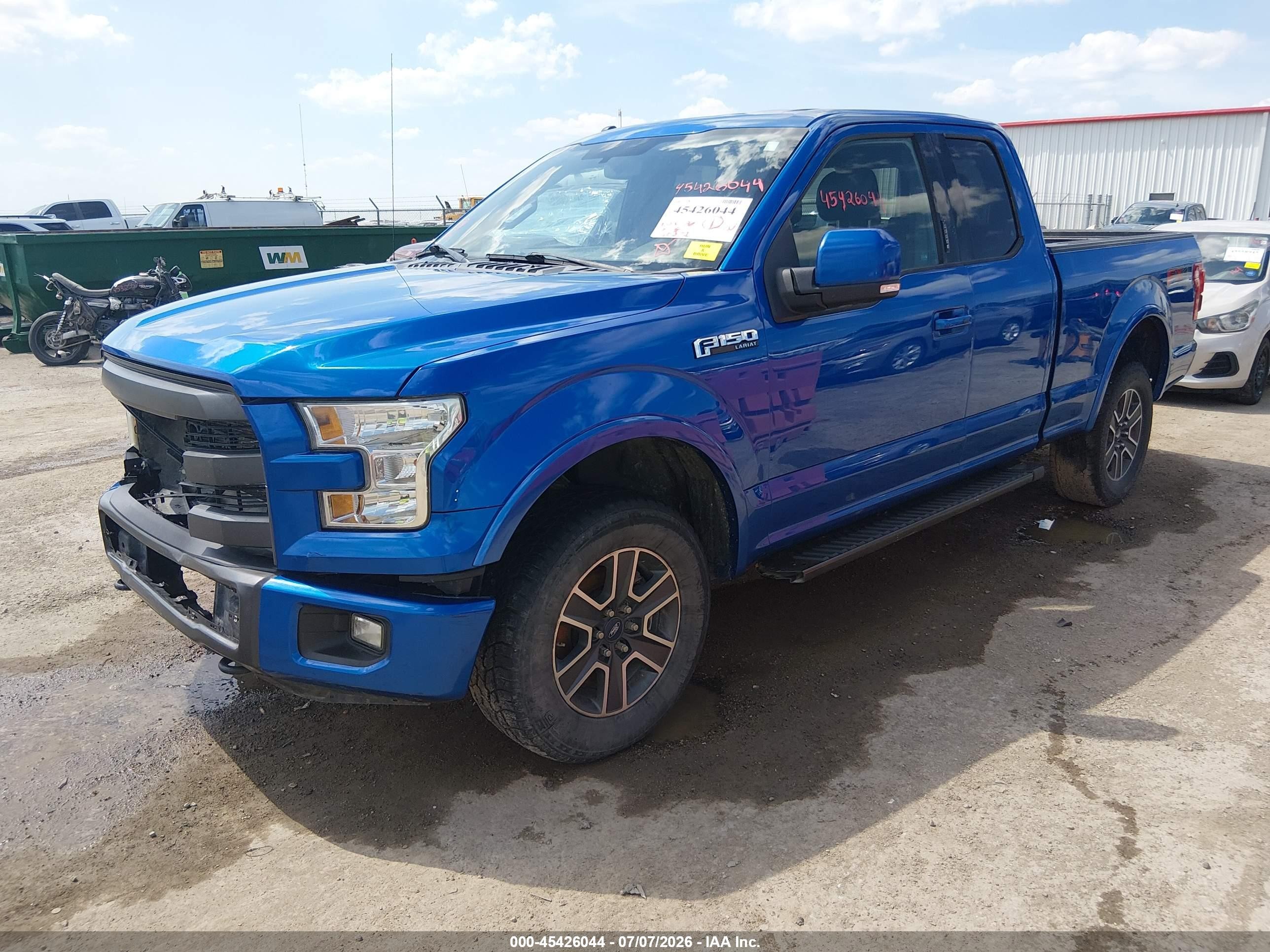 2015 Ford F-150 Lariat Blue vin: 1FTFX1EF4FFB21659