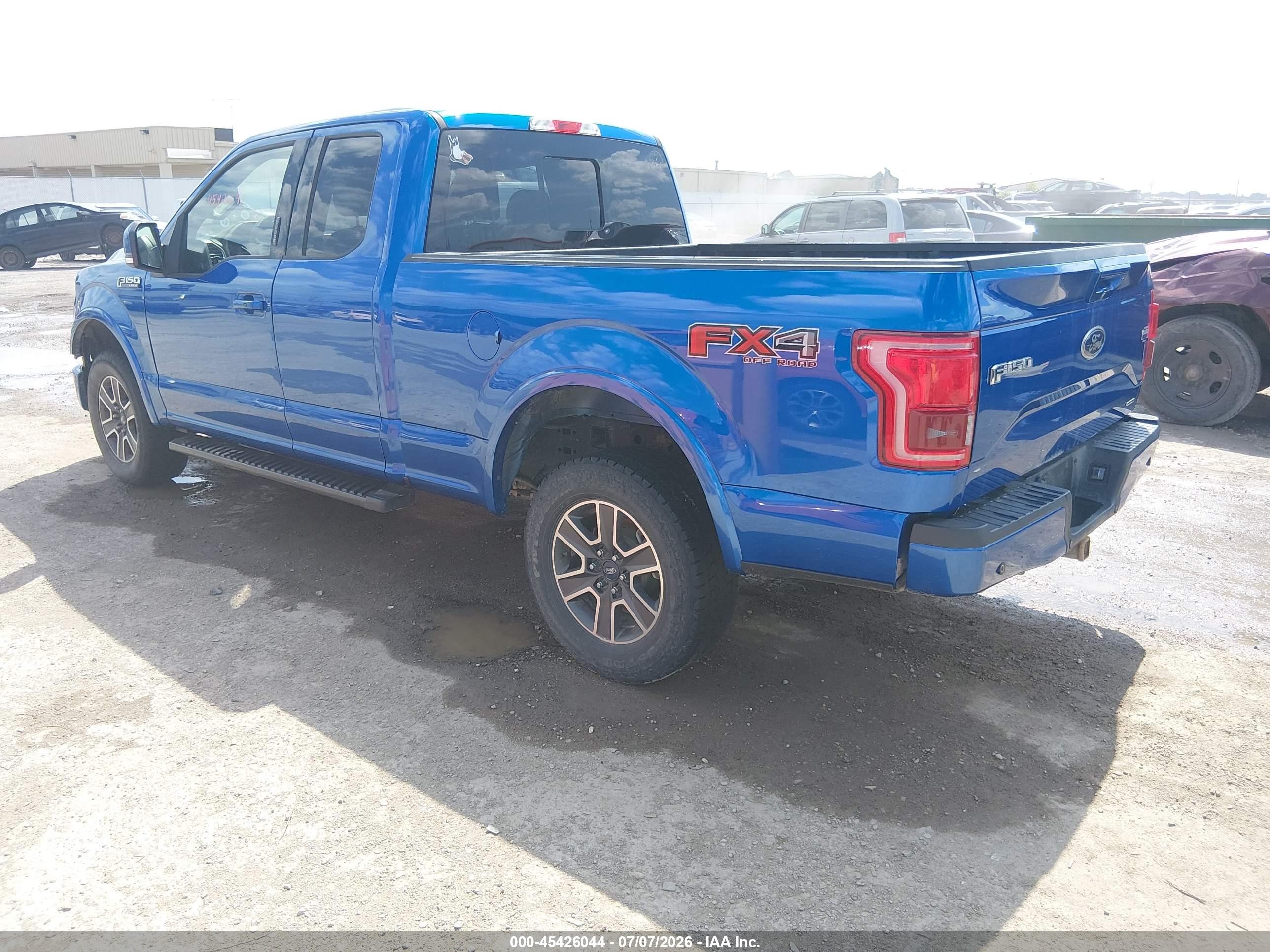 2015 Ford F-150 Lariat Blue vin: 1FTFX1EF4FFB21659