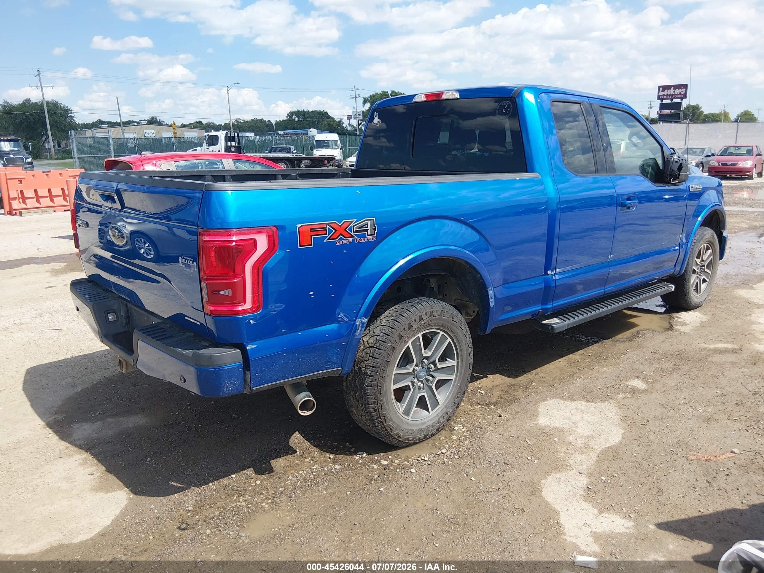 2015 Ford F-150 Lariat Blue vin: 1FTFX1EF4FFB21659