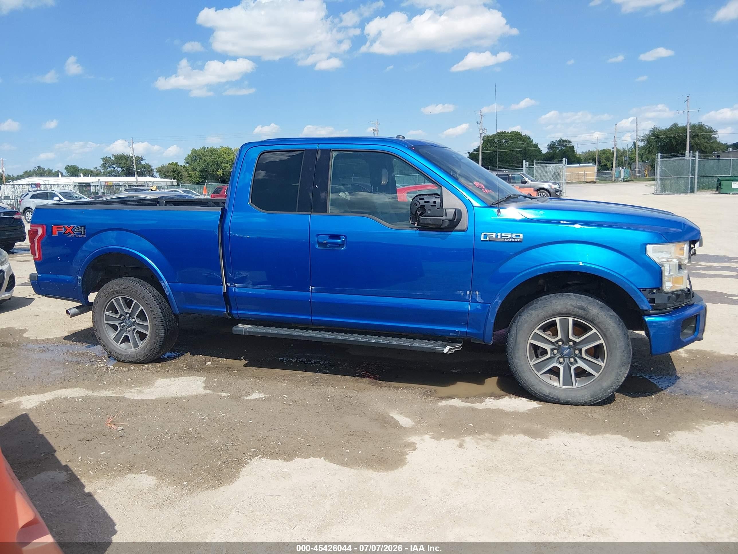2015 Ford F-150 Lariat Blue vin: 1FTFX1EF4FFB21659