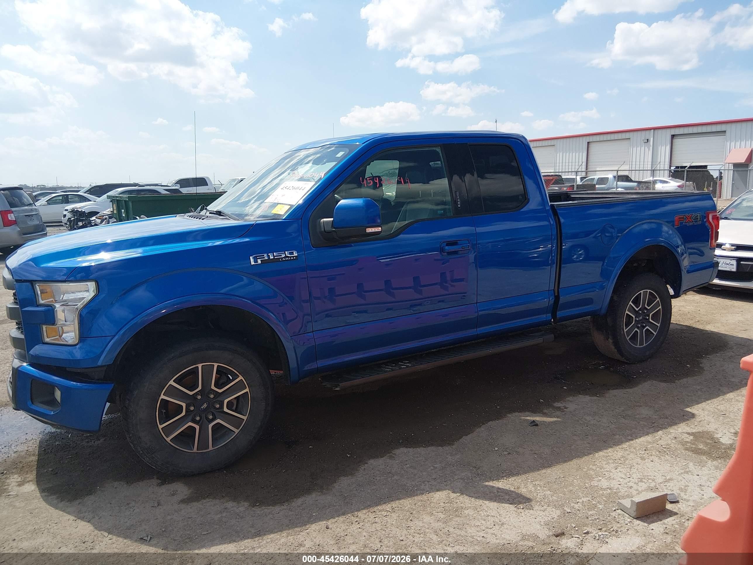 2015 Ford F-150 Lariat Blue vin: 1FTFX1EF4FFB21659