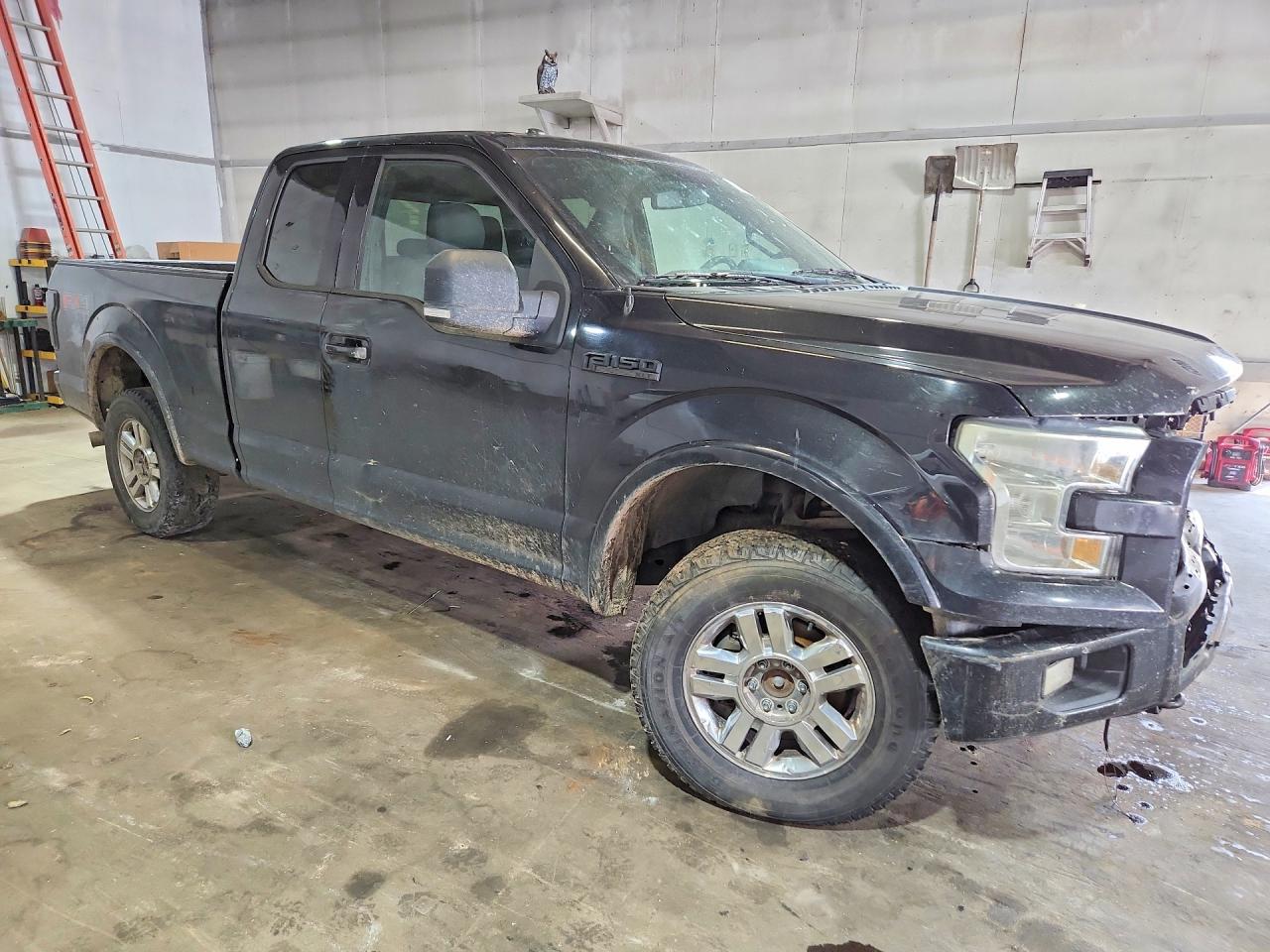 2015 Ford F150 Super Cab Black vin: 1FTFX1EF4FFC61291