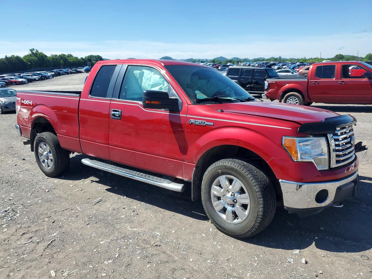 2012 Ford F150 Super Cab Красный vin: 1FTFX1EF5CFA38575