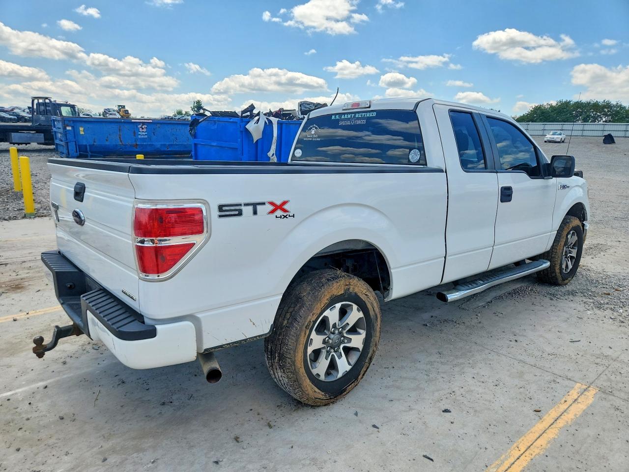 2013 Ford F150 Super Cab White vin: 1FTFX1EF5DFC93342