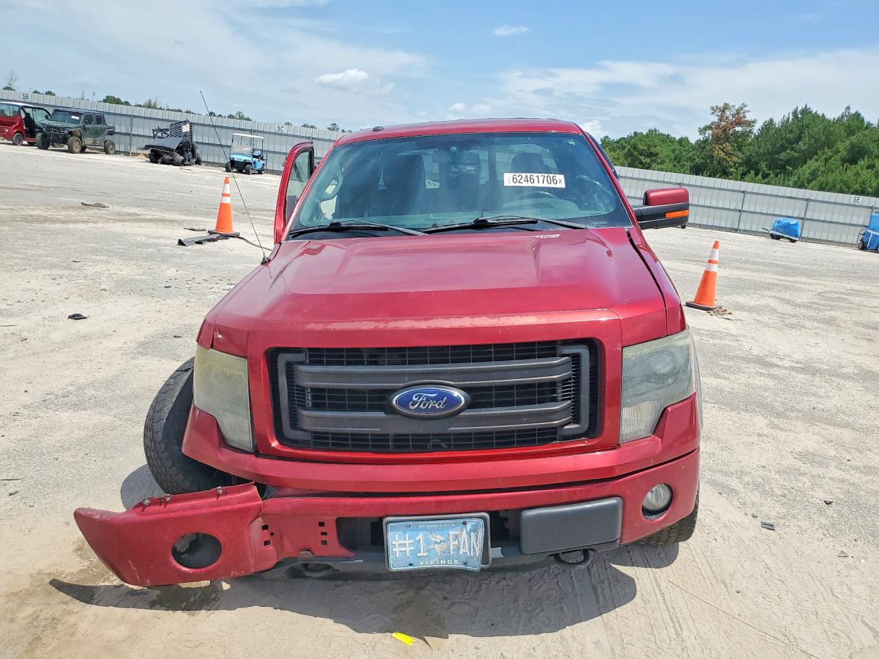 2014 Ford F150 Super Cab Red vin: 1FTFX1EF5EFA65648