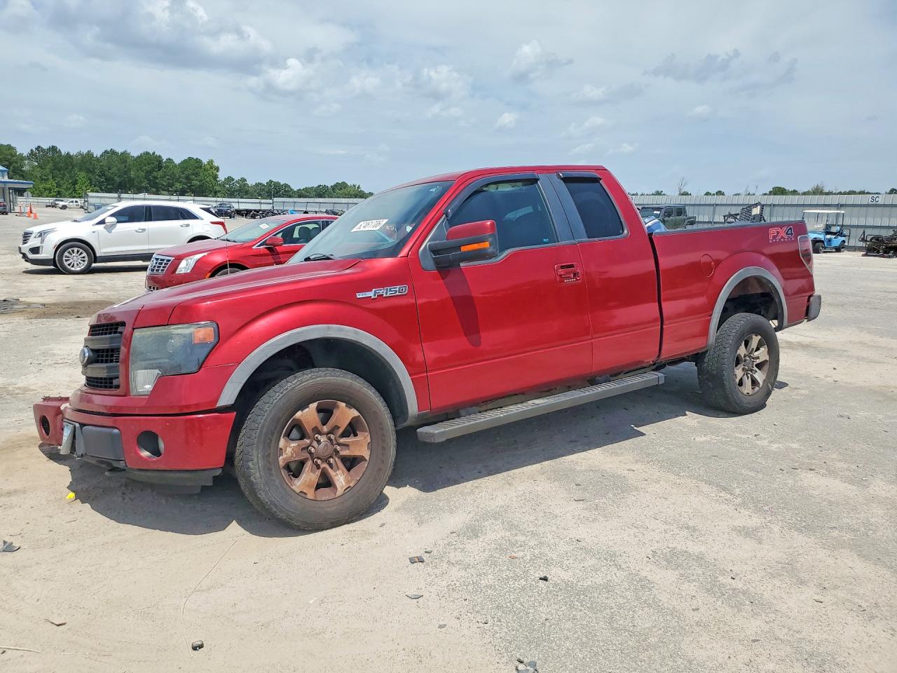 2014 Ford F150 Super Cab Red vin: 1FTFX1EF5EFA65648