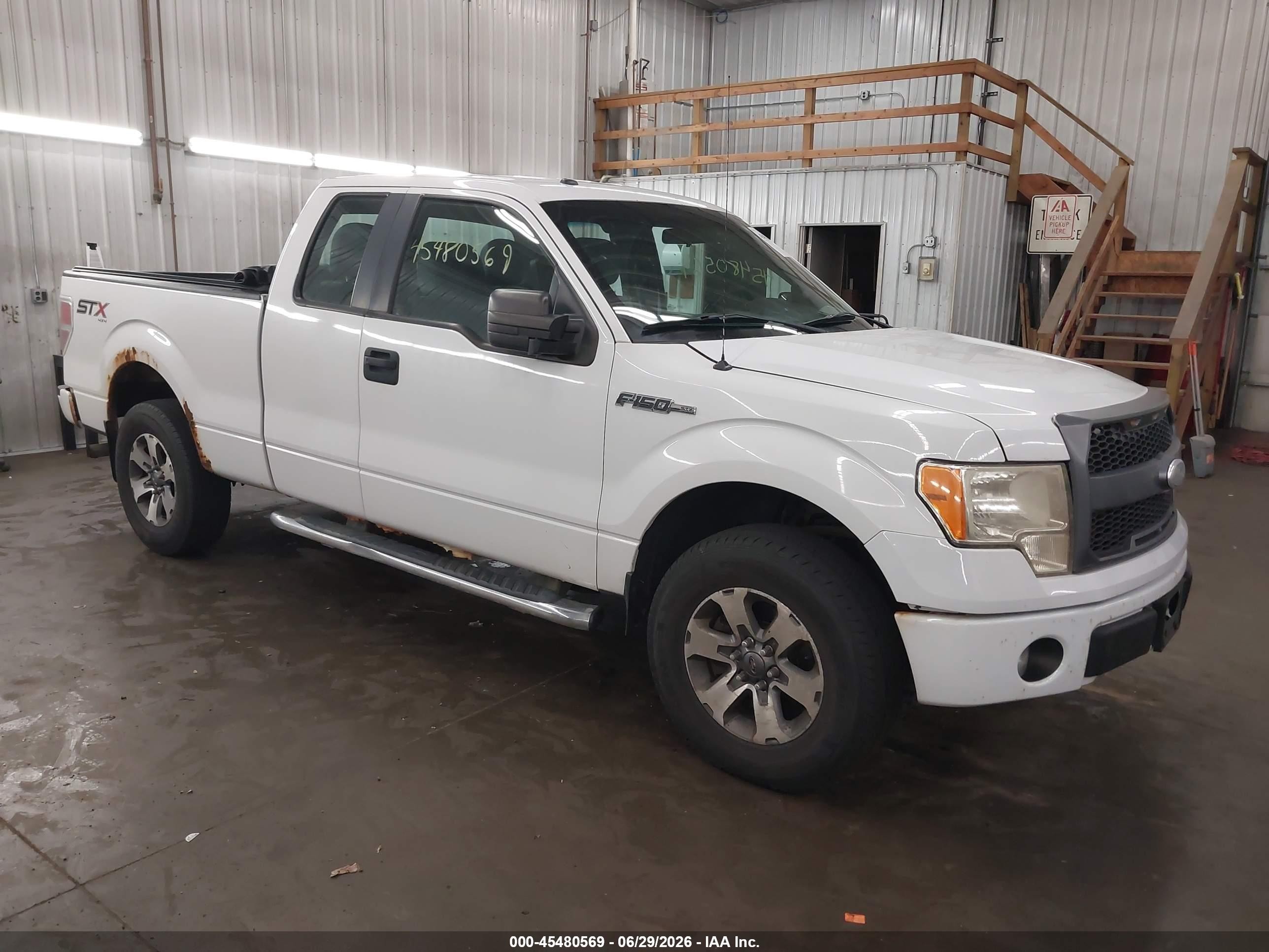 2014 Ford F-150 Fx4/lariat/stx/xl/xlt White vin: 1FTFX1EF5EFB69623