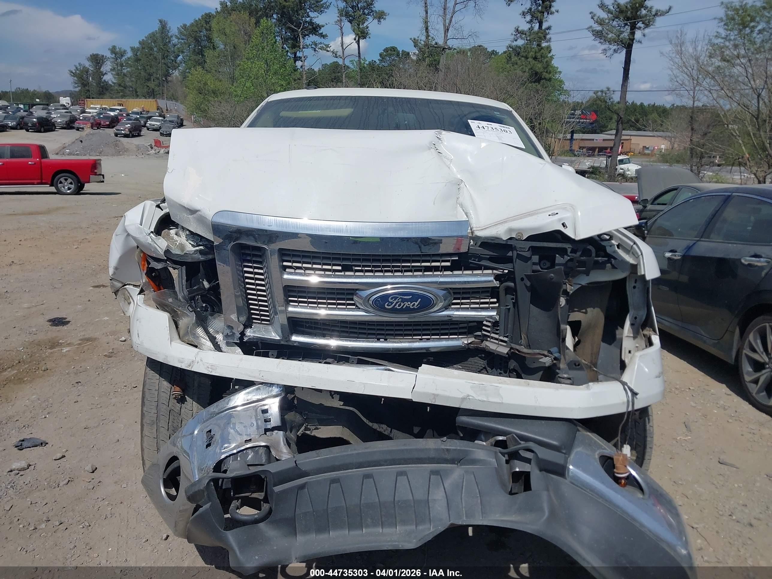 2012 Ford F-150 Lariat White vin: 1FTFX1EF6CFB26597