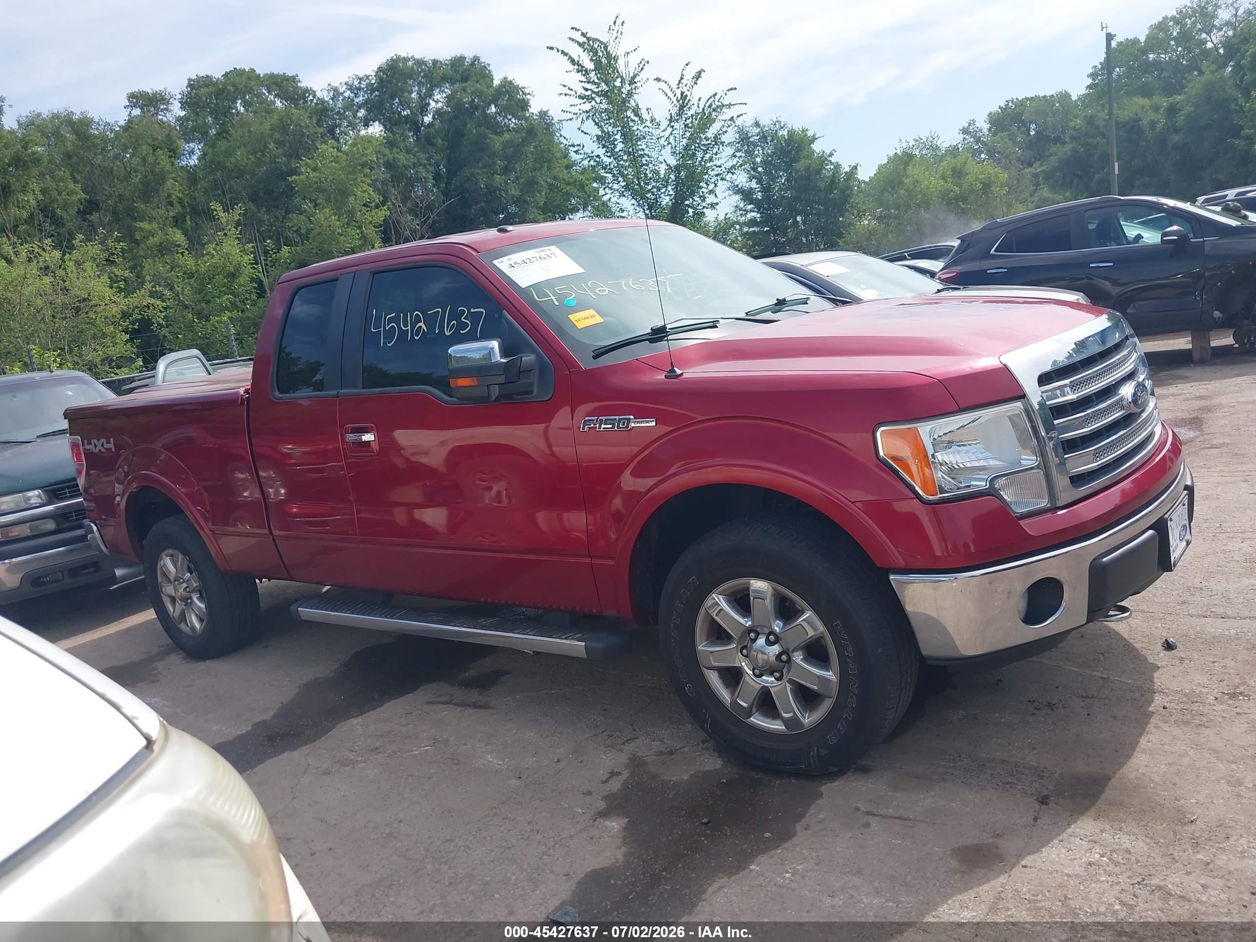 2013 Ford F-150 Fx4/lariat/stx/xl/xlt Red vin: 1FTFX1EF6DFA67620