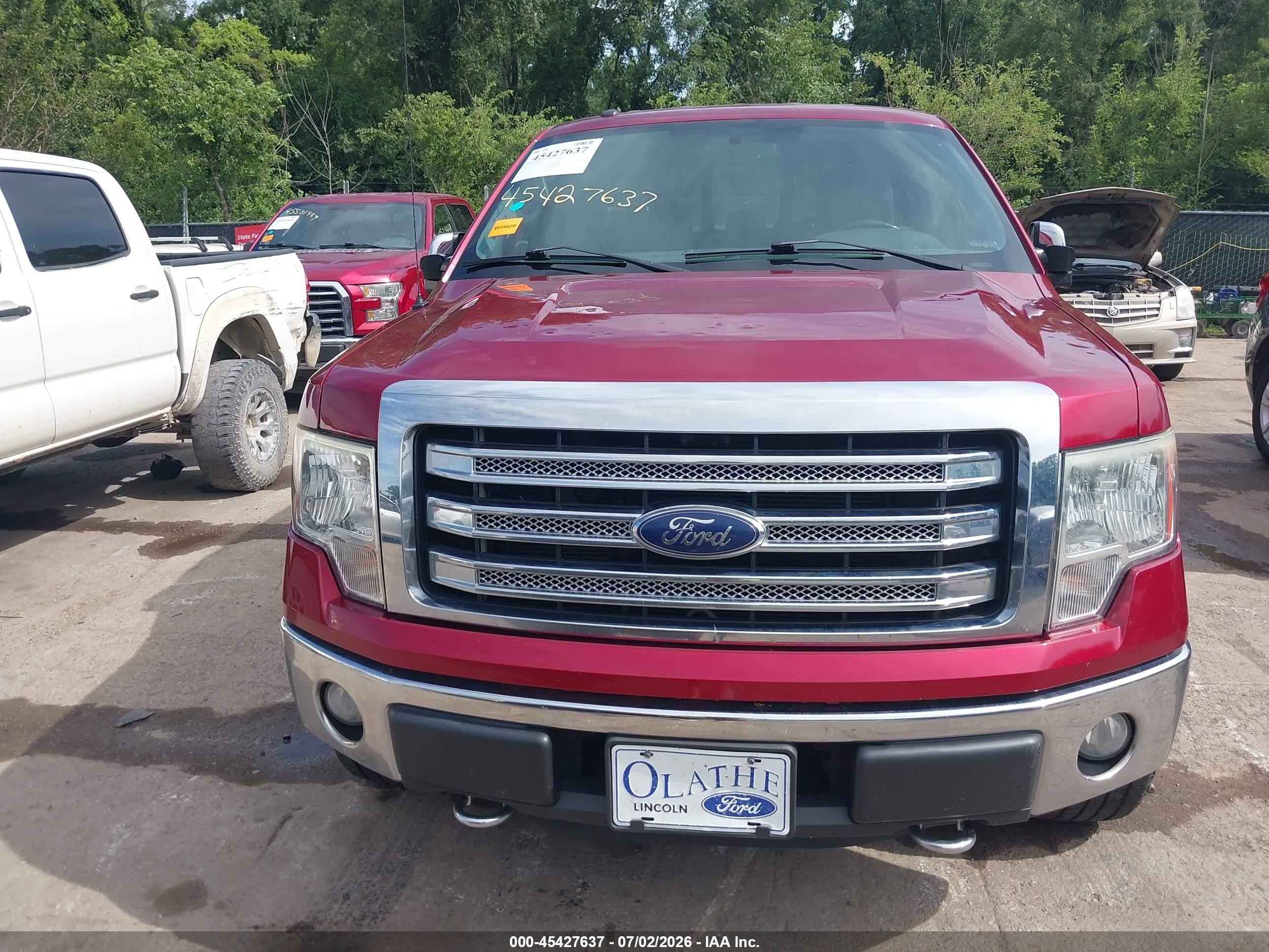 2013 Ford F-150 Fx4/lariat/stx/xl/xlt Red vin: 1FTFX1EF6DFA67620