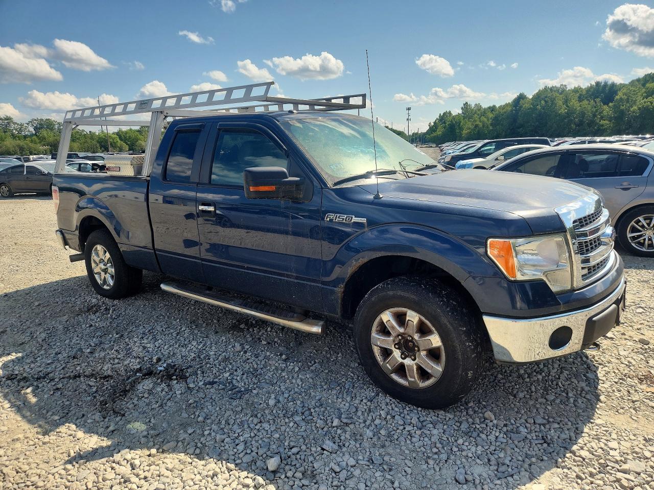 2013 Ford F150 Super Cab Blue vin: 1FTFX1EF6DKF75397