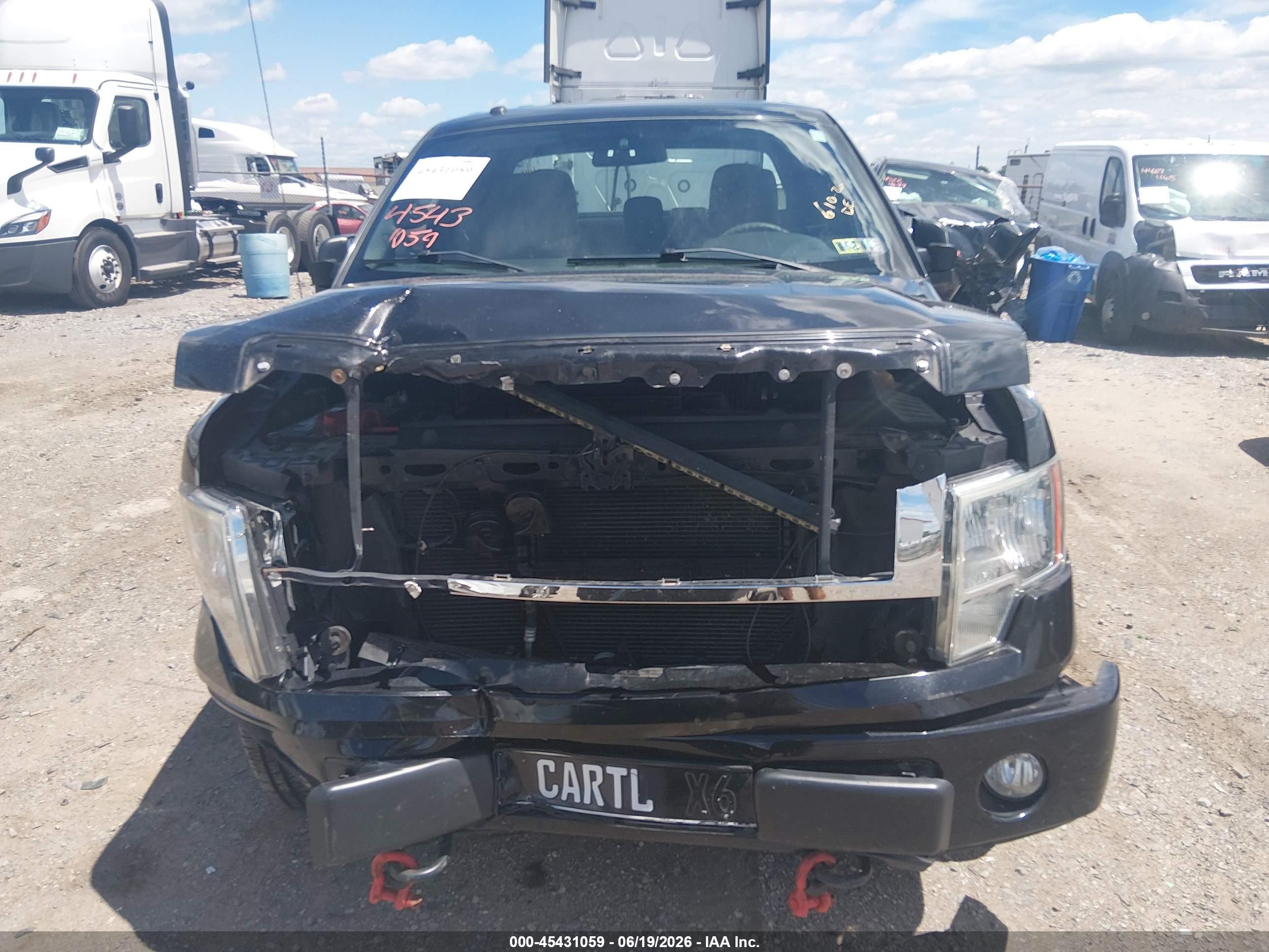 2014 Ford F-150 Fx4/lariat/stx/xl/xlt Black vin: 1FTFX1EF6EFC07084