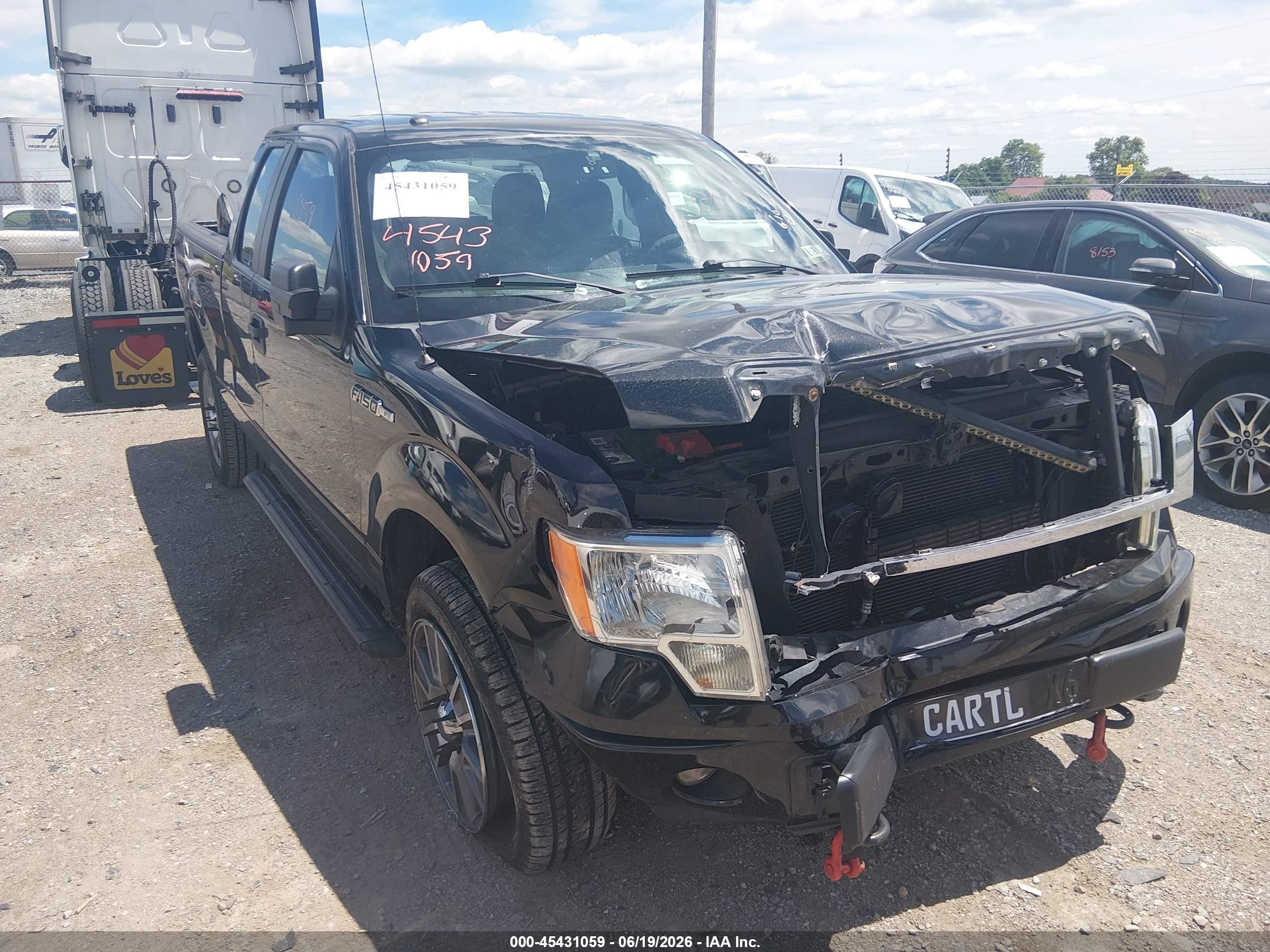2014 Ford F-150 Fx4/lariat/stx/xl/xlt Black vin: 1FTFX1EF6EFC07084