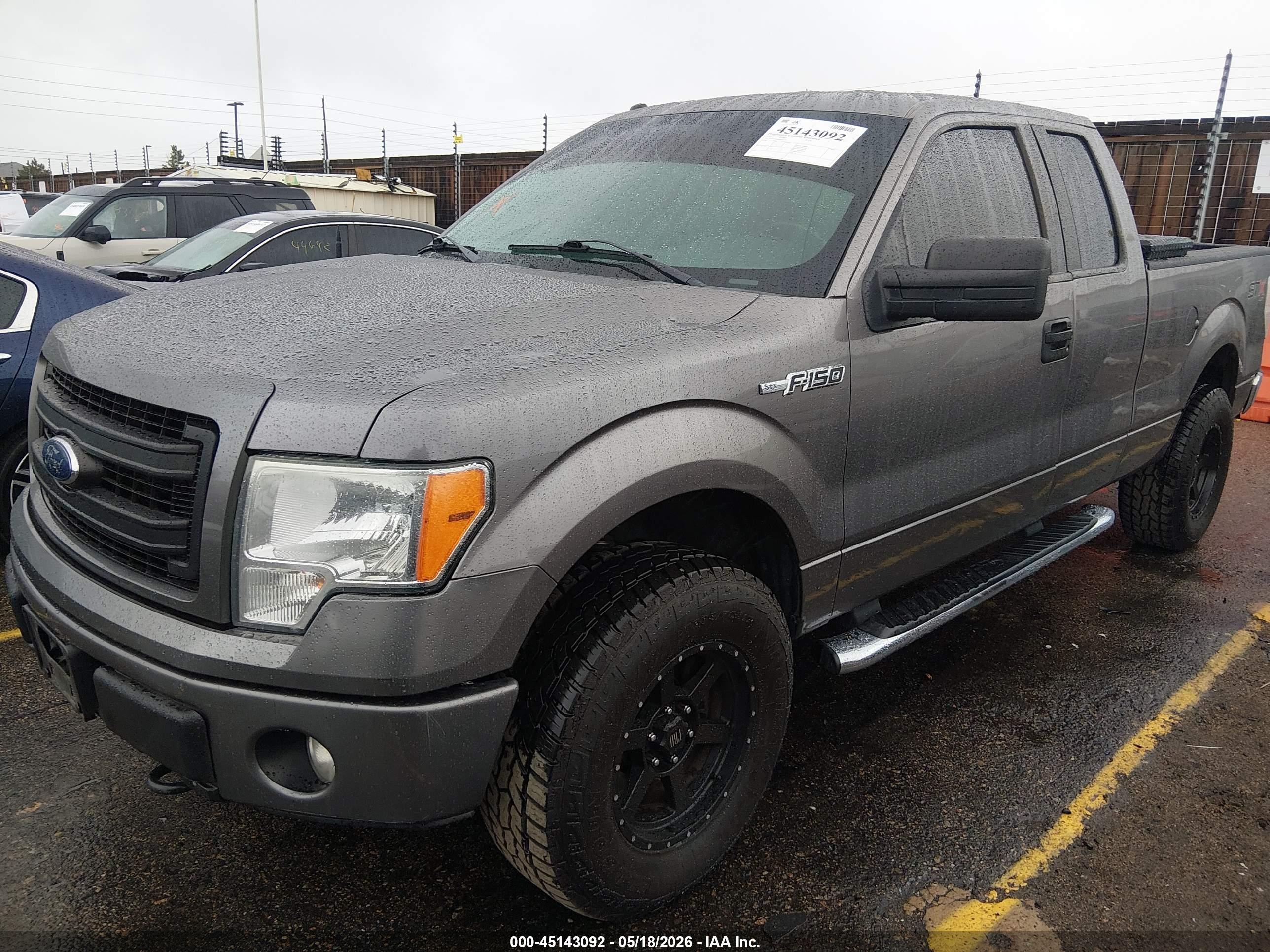 2014 Ford F-150 Stx Gray vin: 1FTFX1EF6EKE44195