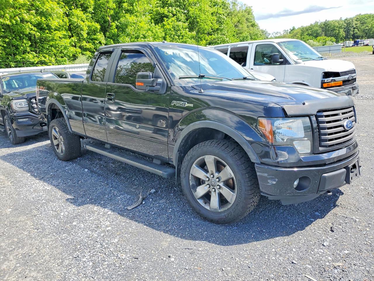 2012 Ford F150 Super Cab Black vin: 1FTFX1EF7CFA52137