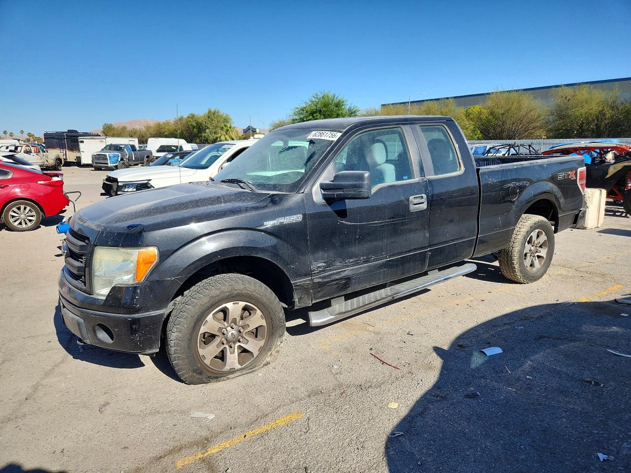 2013 Ford F150 Super Cab Black vin: 1FTFX1EF7DFD04065