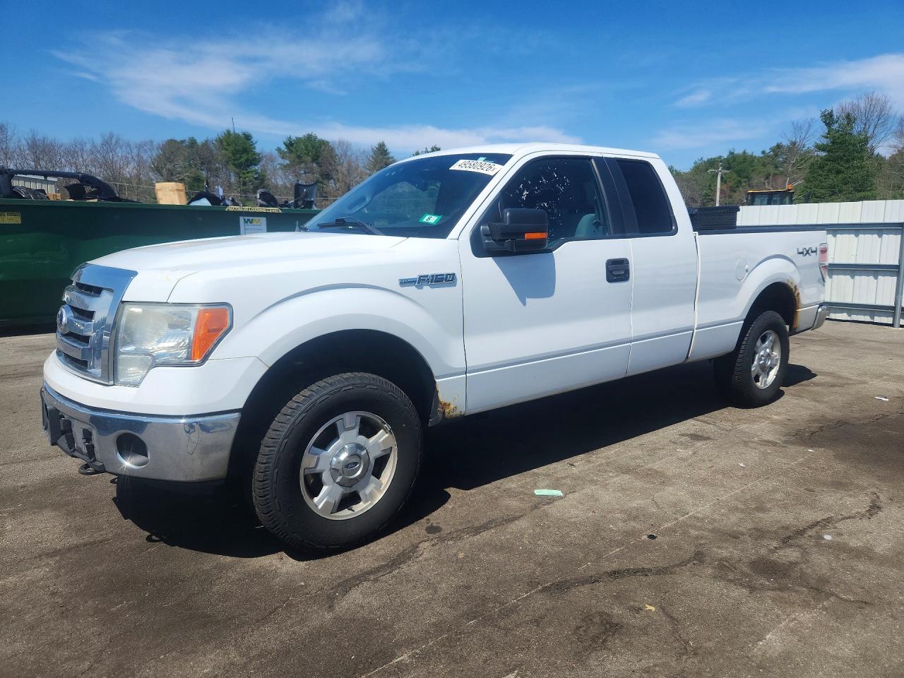 2011 Ford F150 Super Cab White vin: 1FTFX1EF8BFA53960