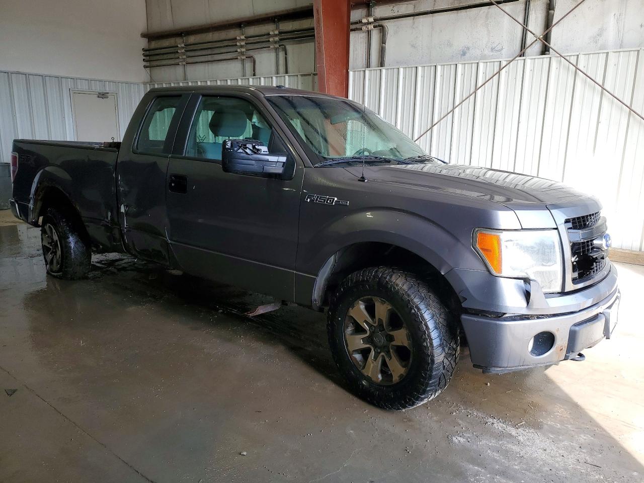 2014 Ford F150 Super Cab Gray vin: 1FTFX1EF8EKF34254