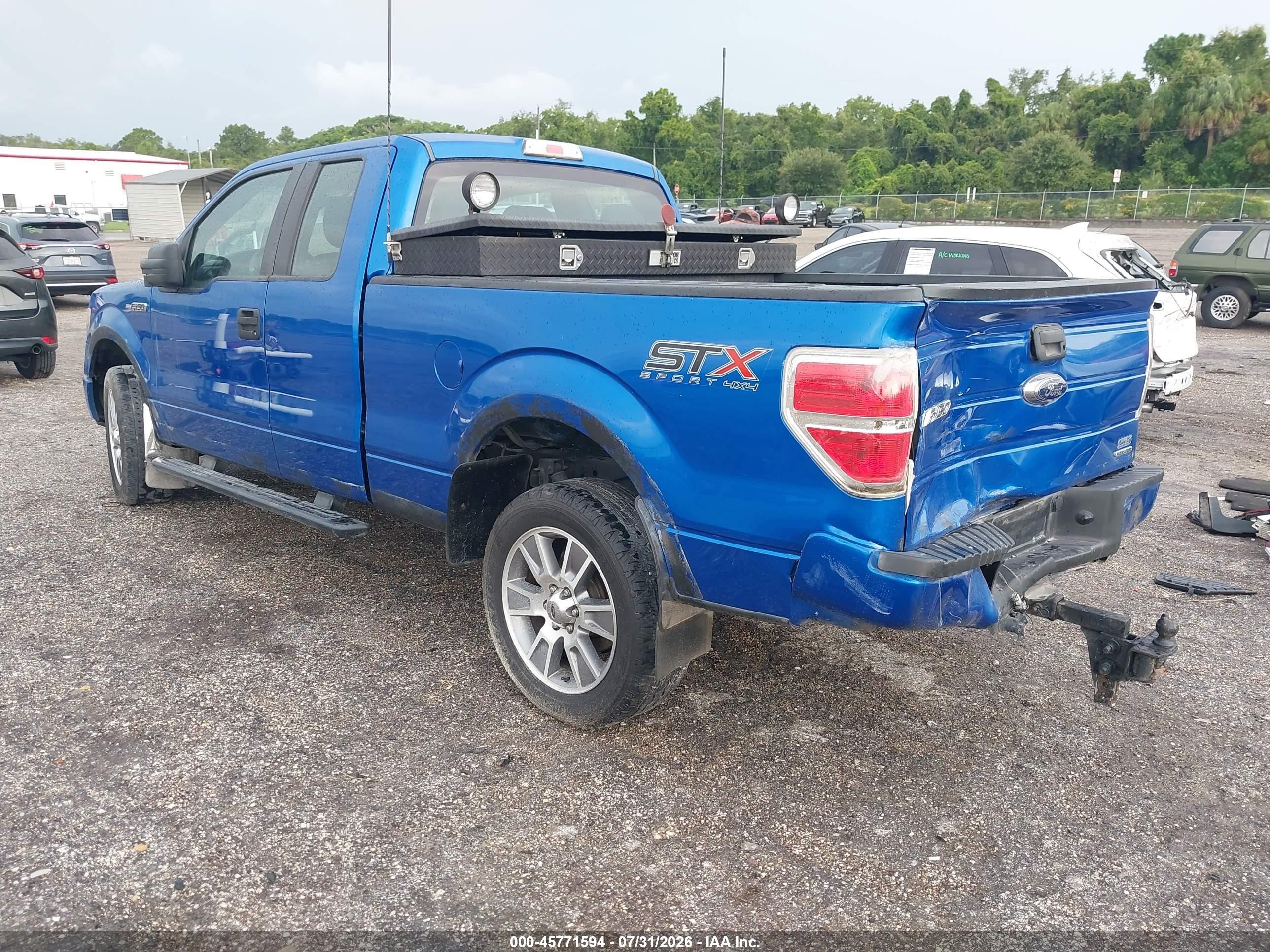 2014 Ford F-150 Stx Blue vin: 1FTFX1EF8EKF50129