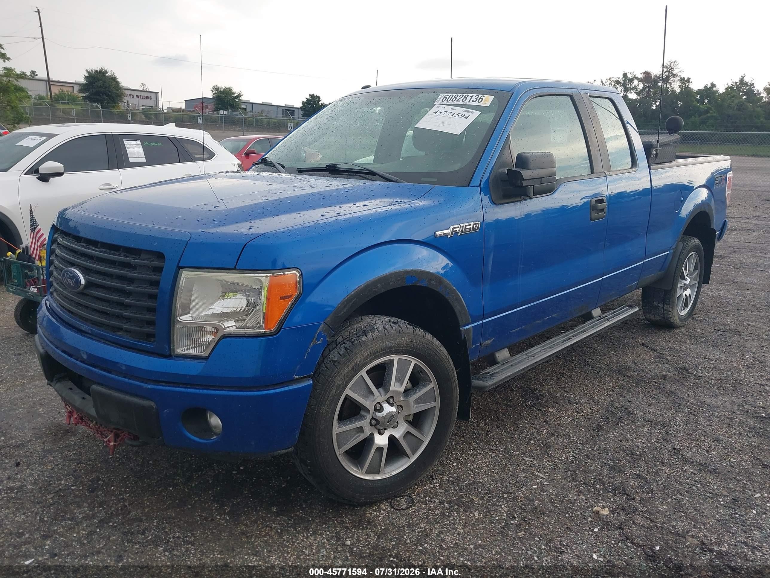 2014 Ford F-150 Stx Blue vin: 1FTFX1EF8EKF50129