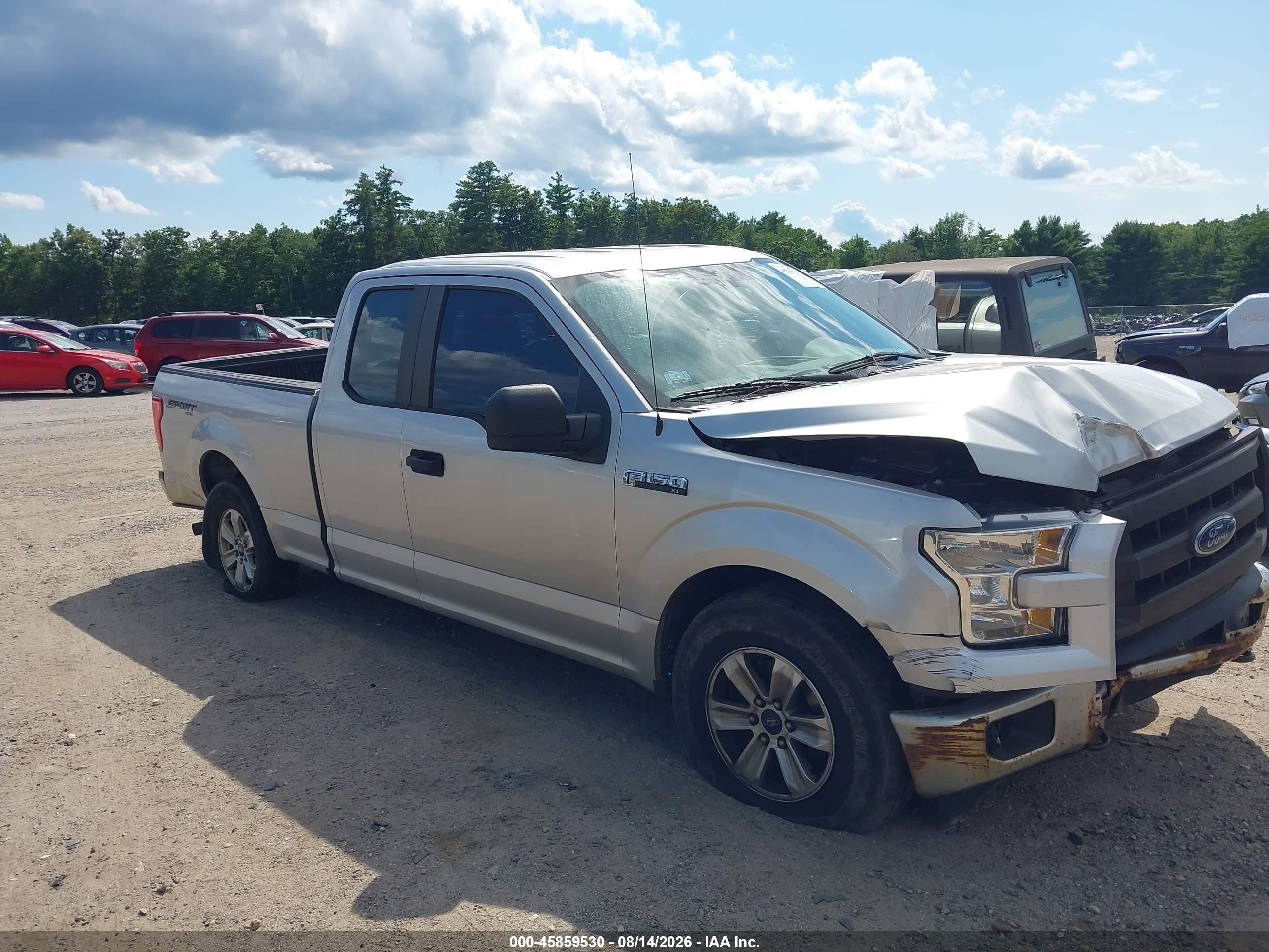 2016 Ford F-150 Xl Silver vin: 1FTFX1EF8GFA75044