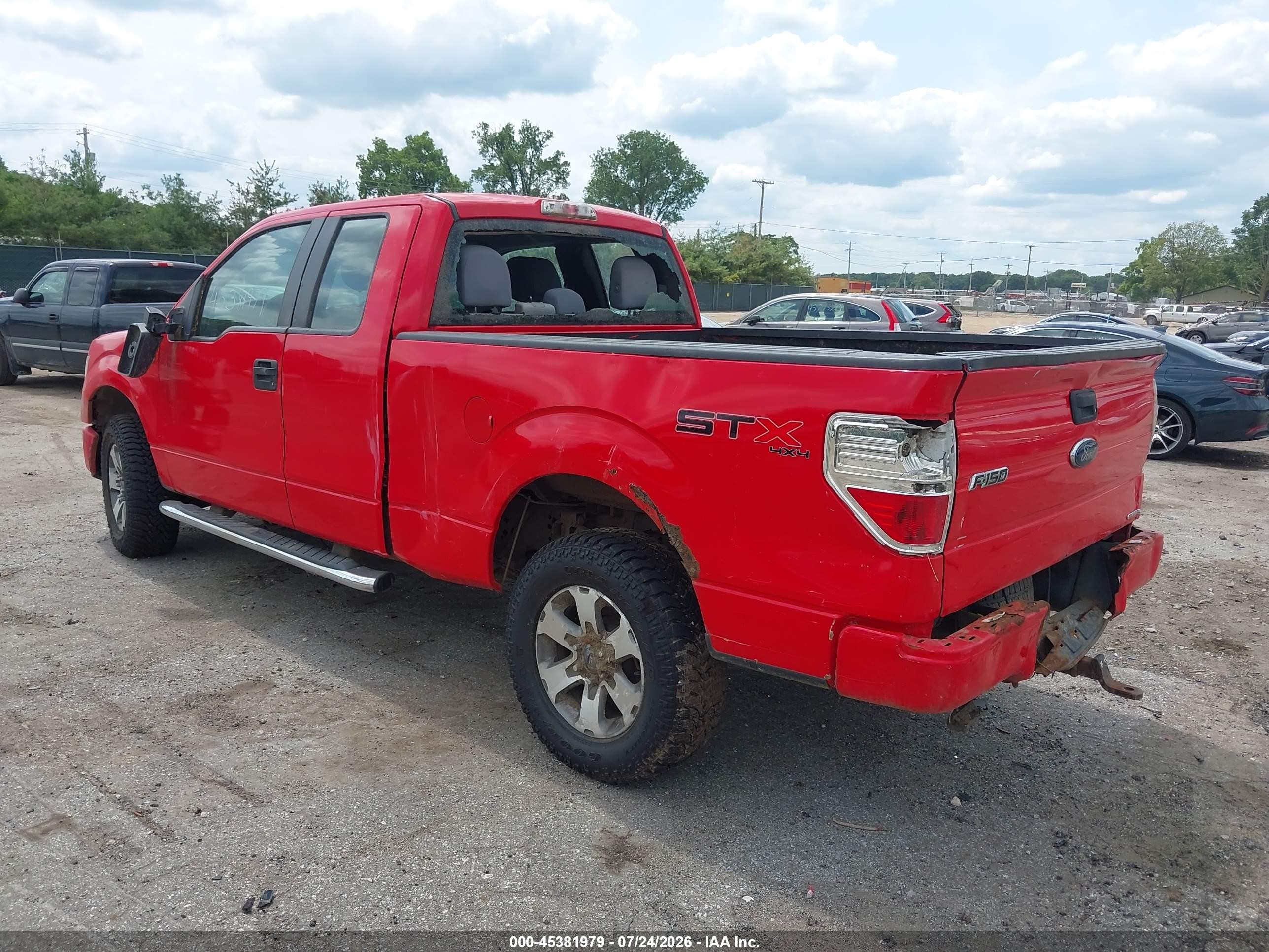 2013 Ford F-150 Stx Red vin: 1FTFX1EF9DKF57900