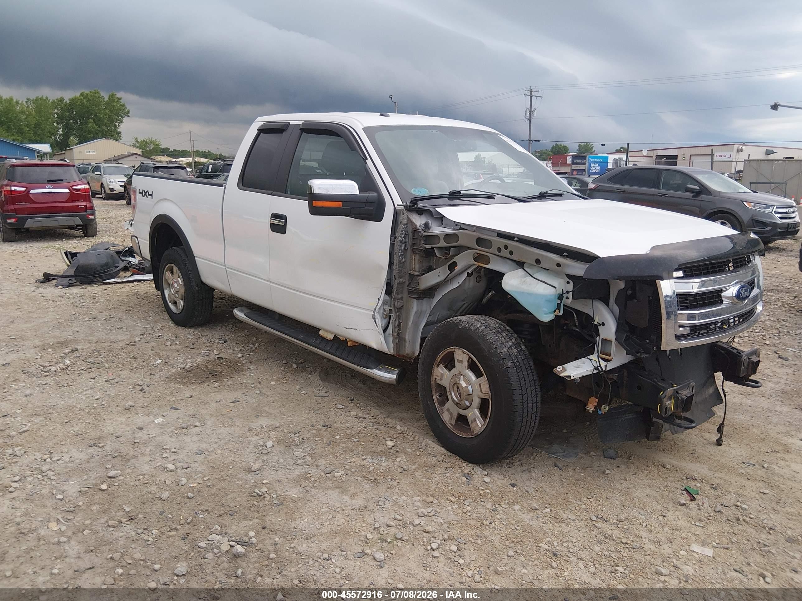2014 Ford F-150 Xlt White vin: 1FTFX1EF9EFA99463