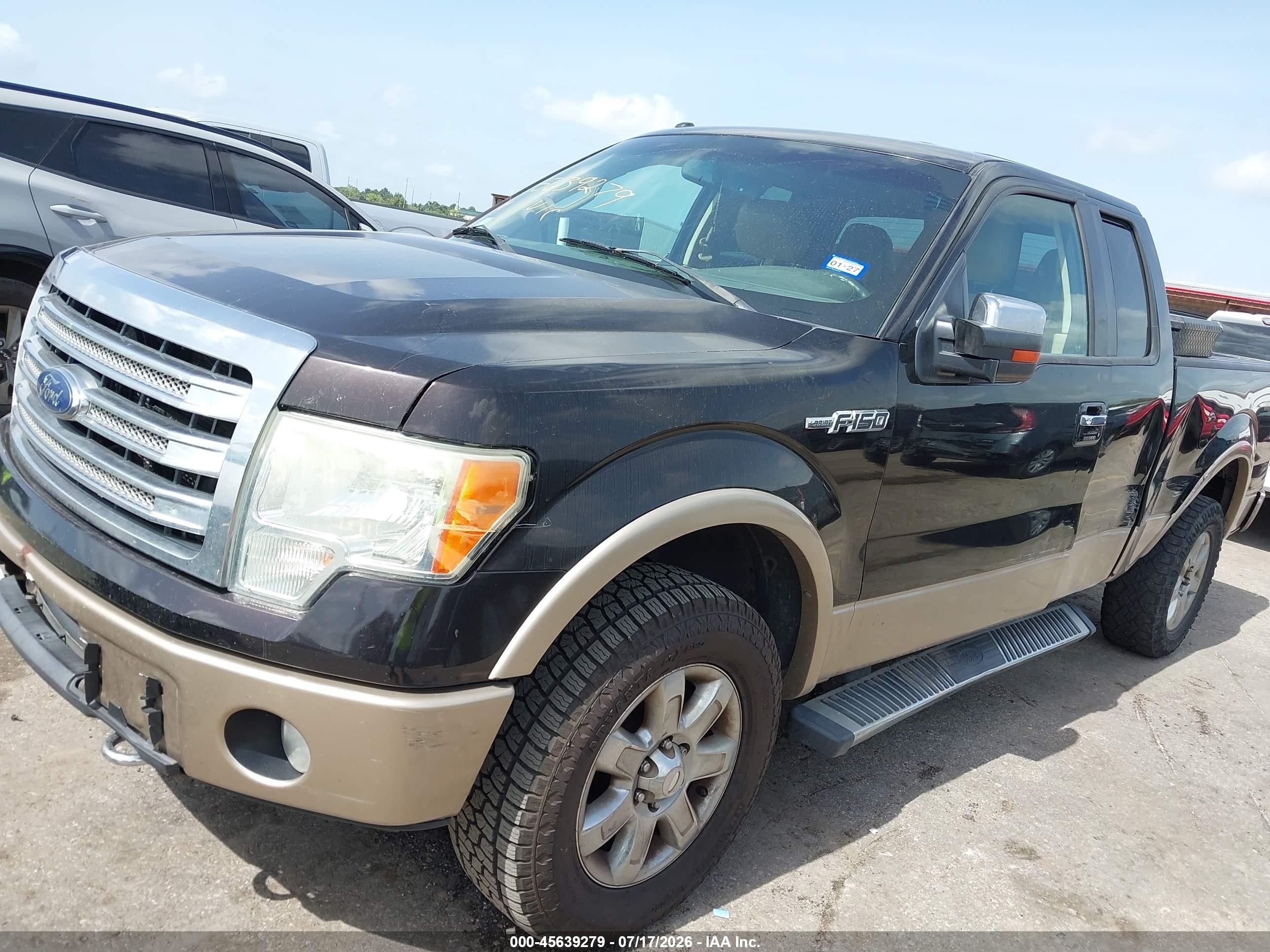 2013 Ford F-150 Lariat Black vin: 1FTFX1EFXDFA67104