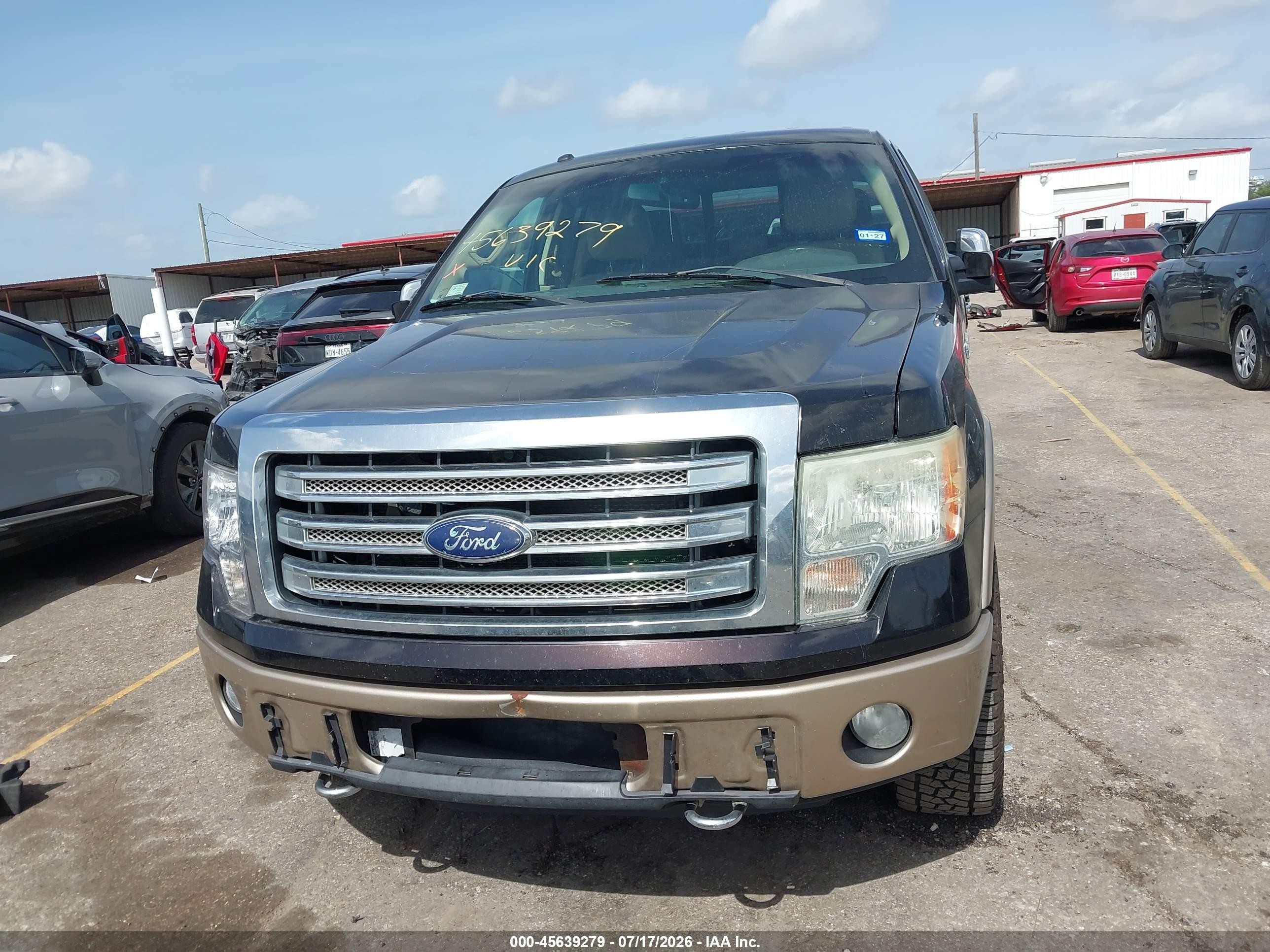 2013 Ford F-150 Lariat Black vin: 1FTFX1EFXDFA67104