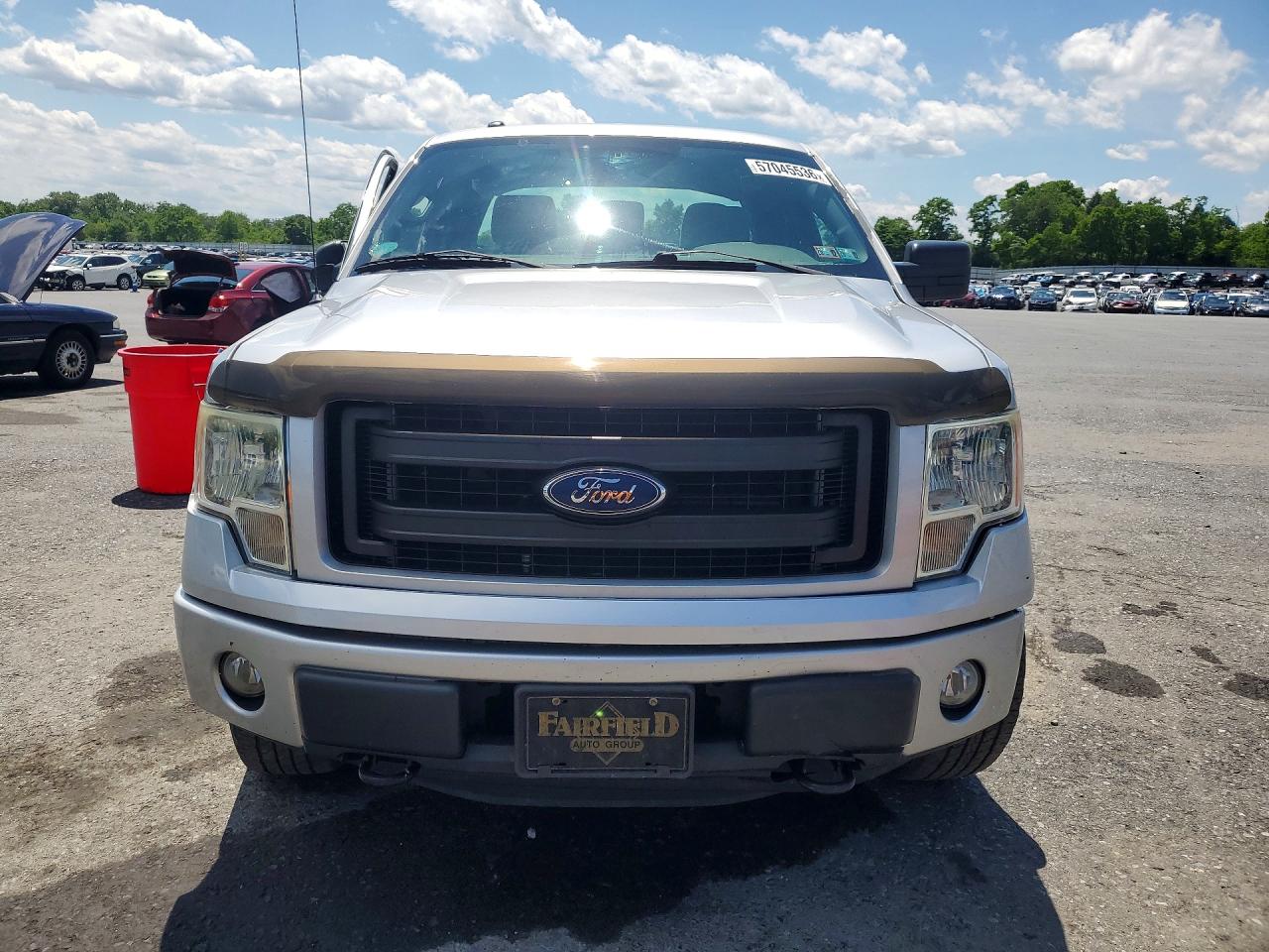 2013 Ford F150 Super Cab Silver vin: 1FTFX1EFXDFD77723