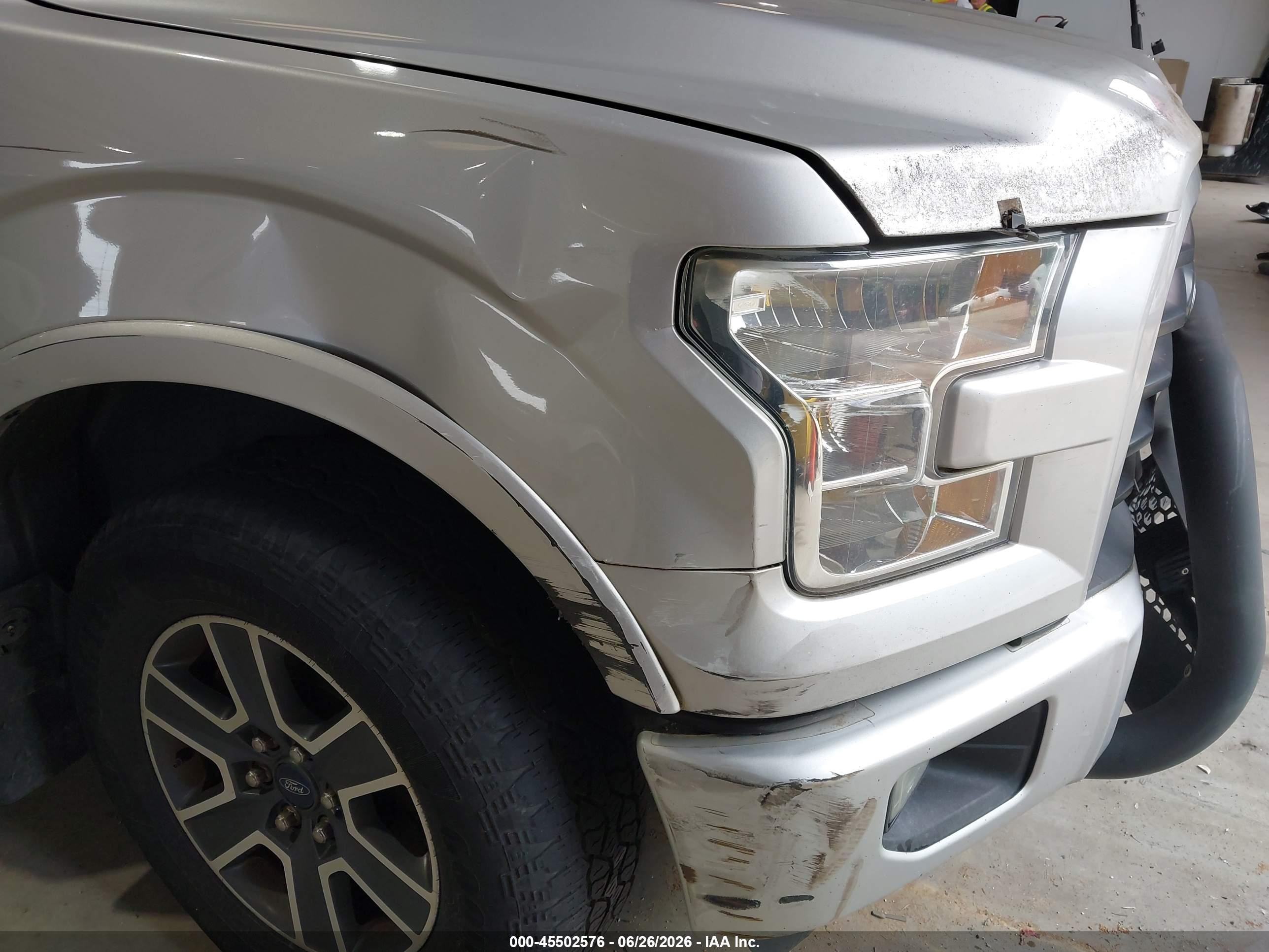 2015 Ford F-150 Lariat/xl/xlt Silver vin: 1FTFX1EFXFFC69461
