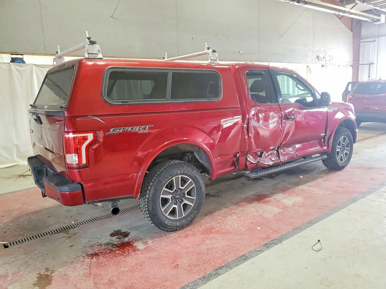 2015 Ford F150 Super Cab Burgundy vin: 1FTFX1EG4FFA14636