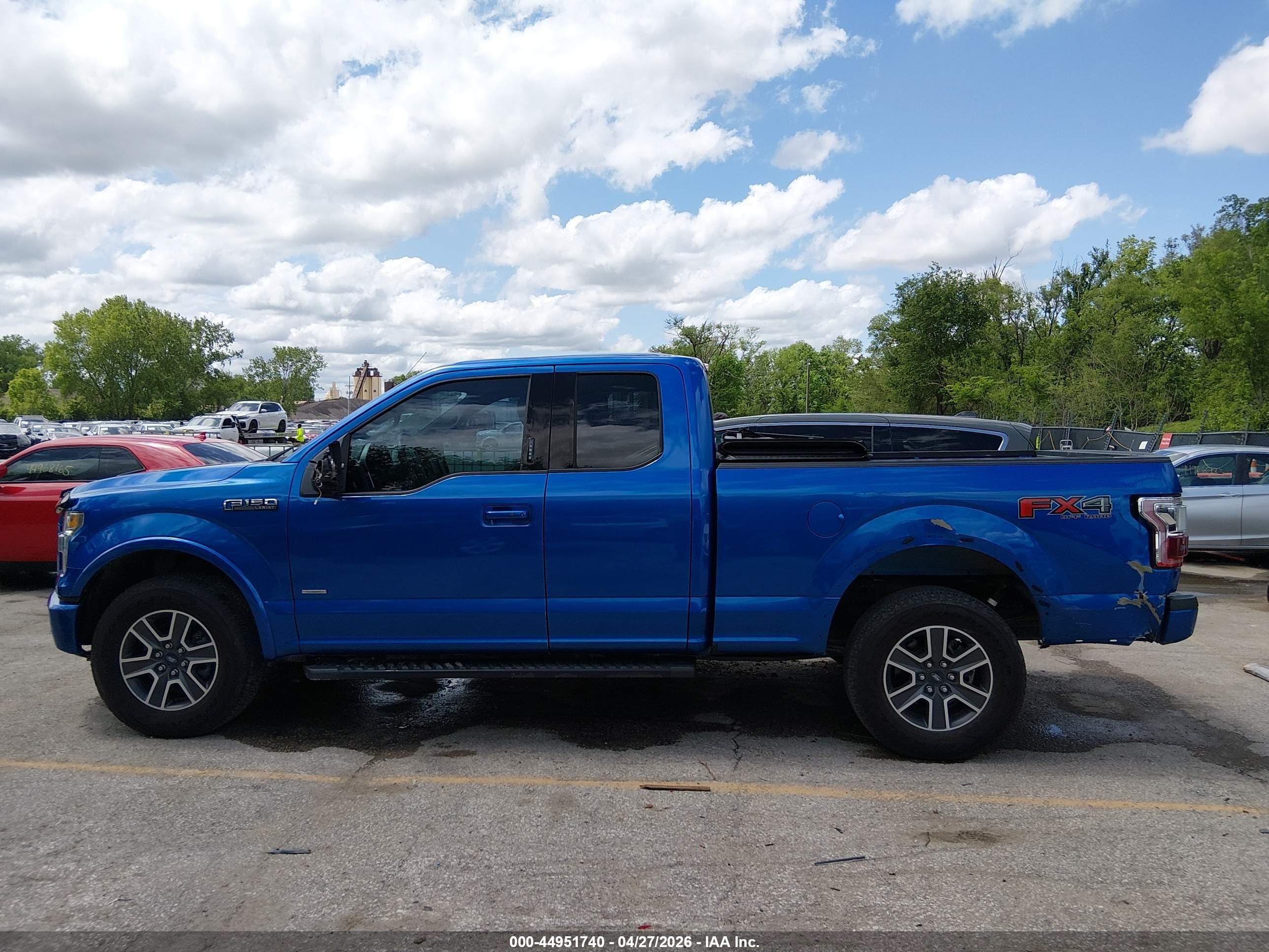 2015 Ford F-150 Lariat Blue vin: 1FTFX1EG5FKE16933