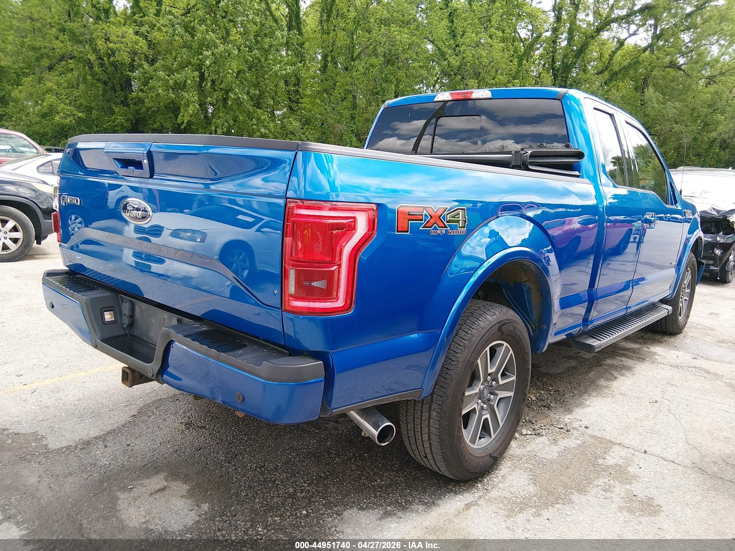 2015 Ford F-150 Lariat Blue vin: 1FTFX1EG5FKE16933
