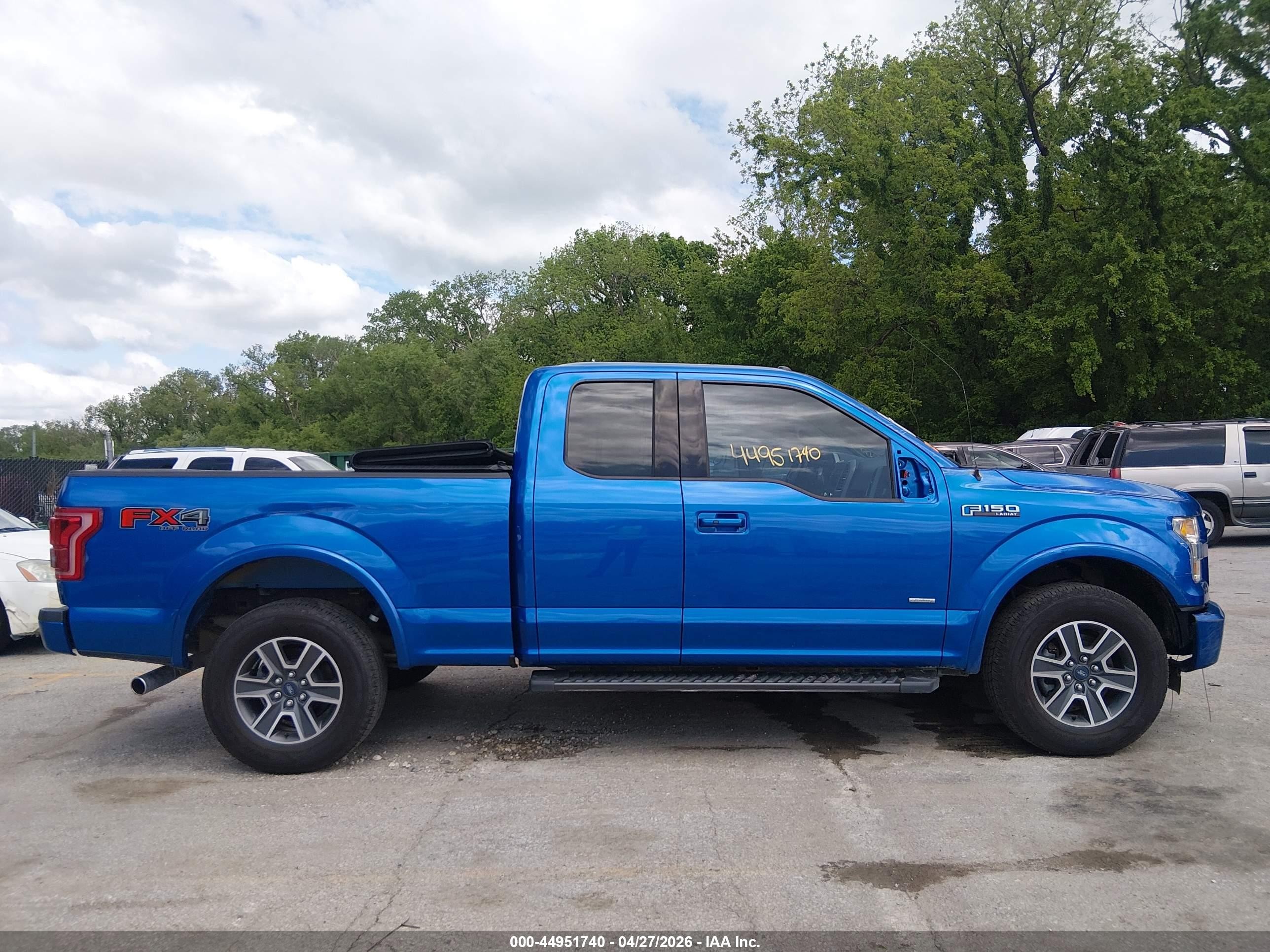 2015 Ford F-150 Lariat Blue vin: 1FTFX1EG5FKE16933