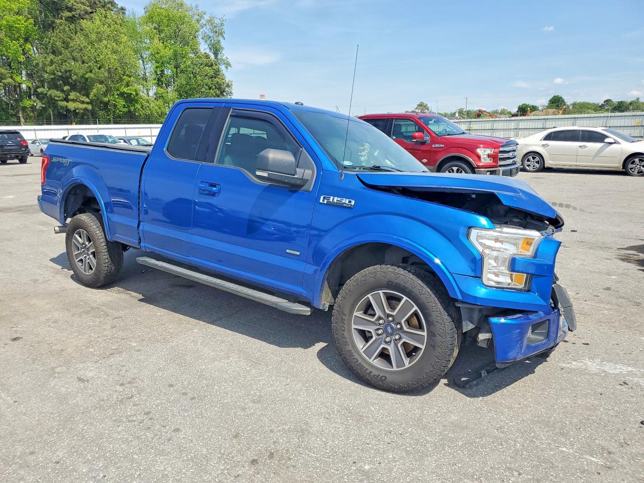 2017 Ford F150 Super Cab Blue vin: 1FTFX1EG6HKE34571