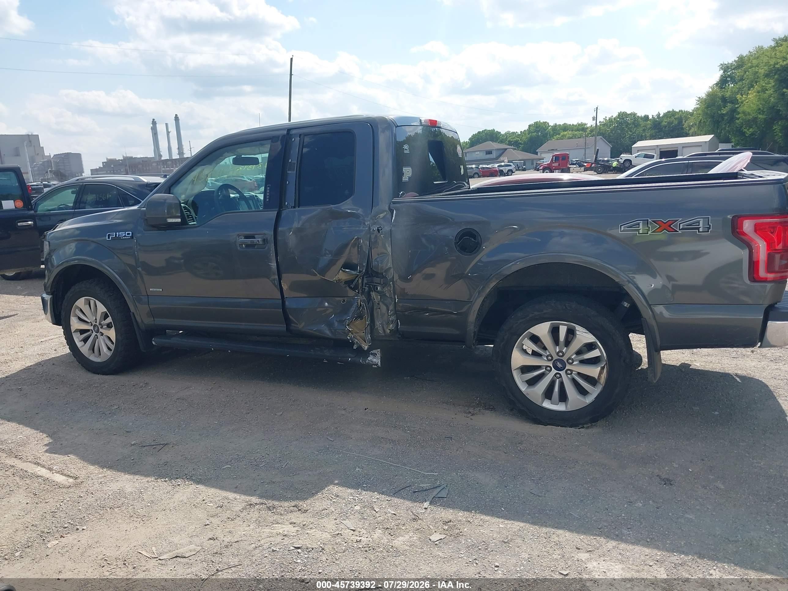 2015 Ford F-150 Lariat Gray vin: 1FTFX1EG7FKD07857
