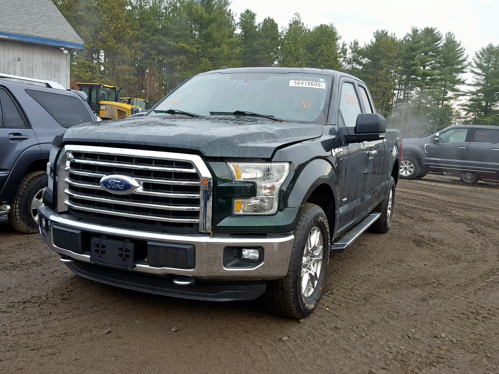 2016 Ford F150 Super Cab Зеленый vin: 1FTFX1EG8GFB48955