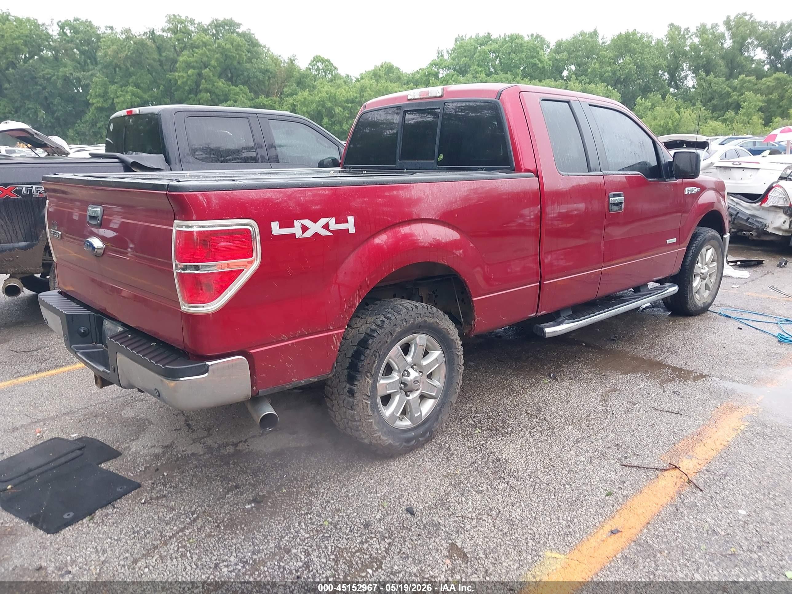 2014 Ford F-150 Xlt Red vin: 1FTFX1ET0EFC93935