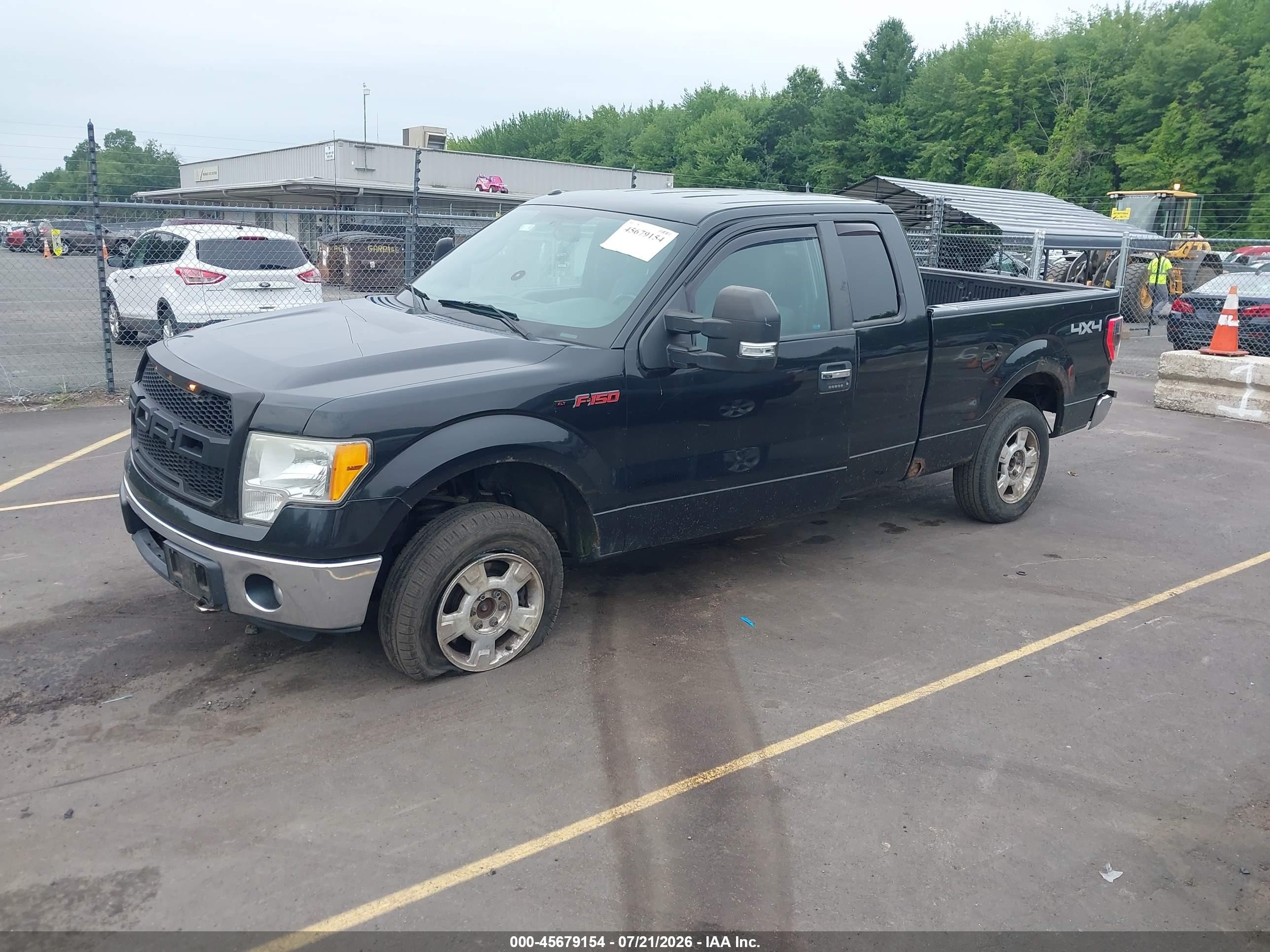2012 Ford F-150 Xlt Black vin: 1FTFX1ET2CFA54836