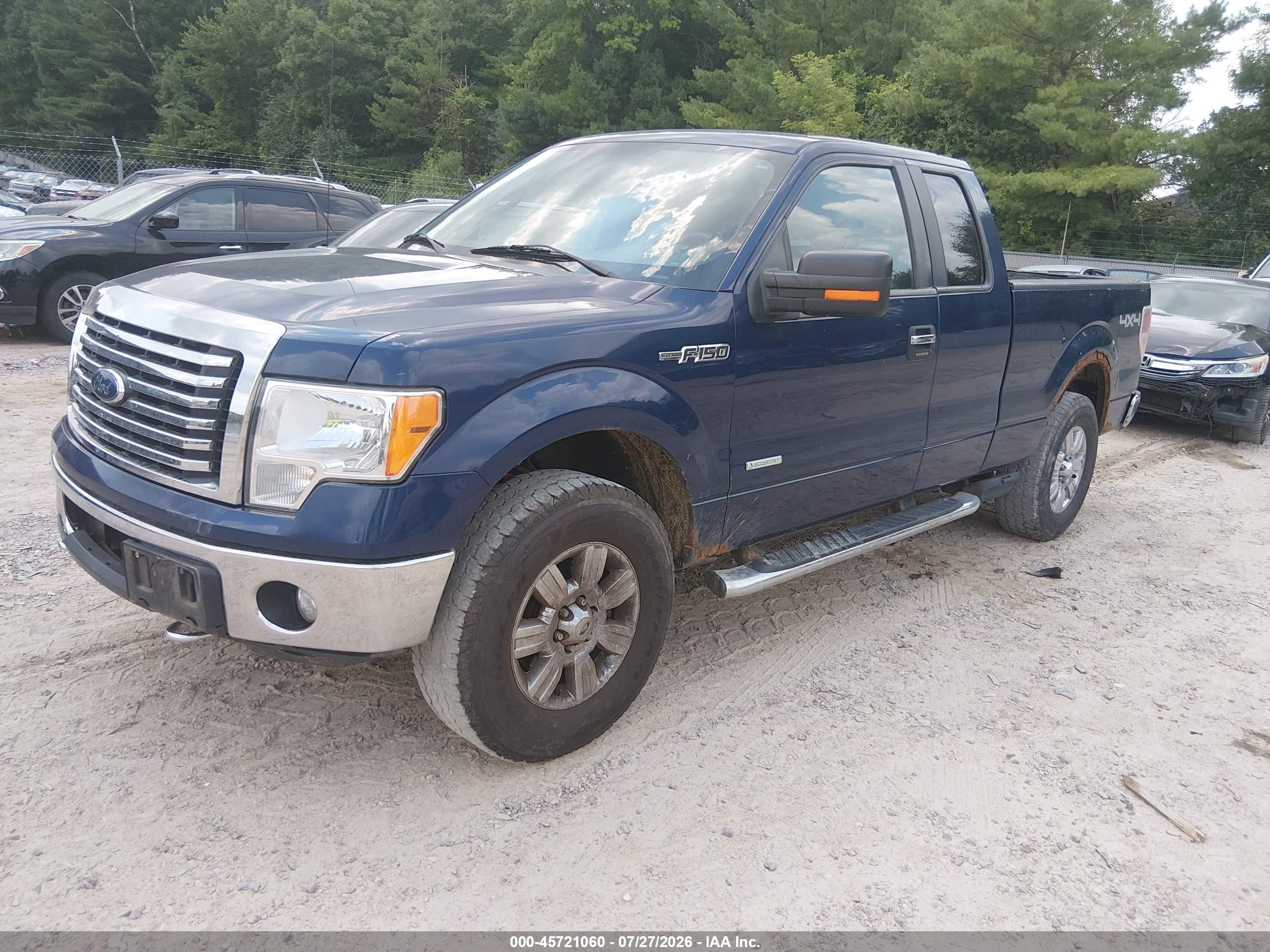 2012 Ford F-150 Xlt Blue vin: 1FTFX1ET2CFA87612