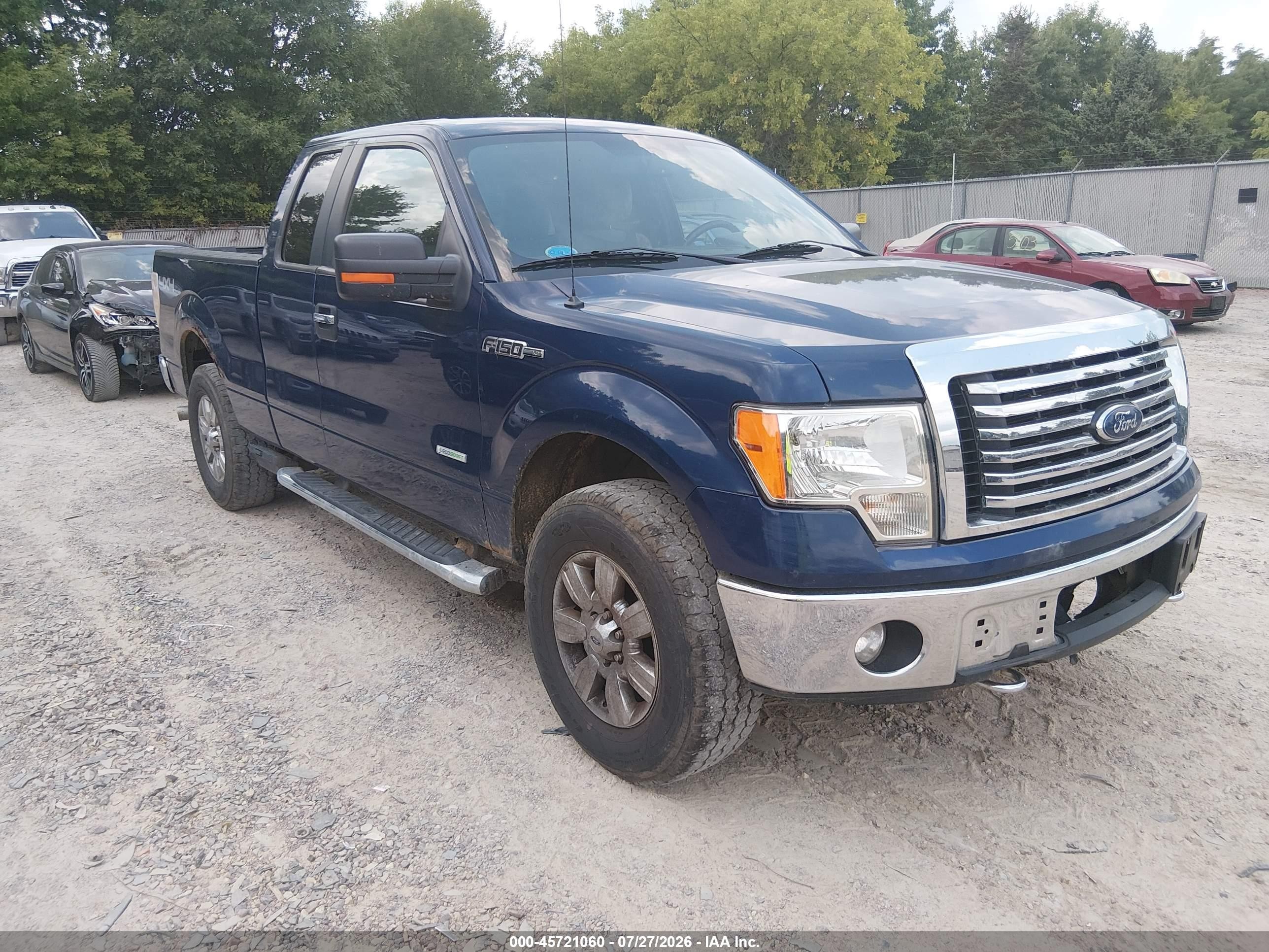 2012 Ford F-150 Xlt Blue vin: 1FTFX1ET2CFA87612