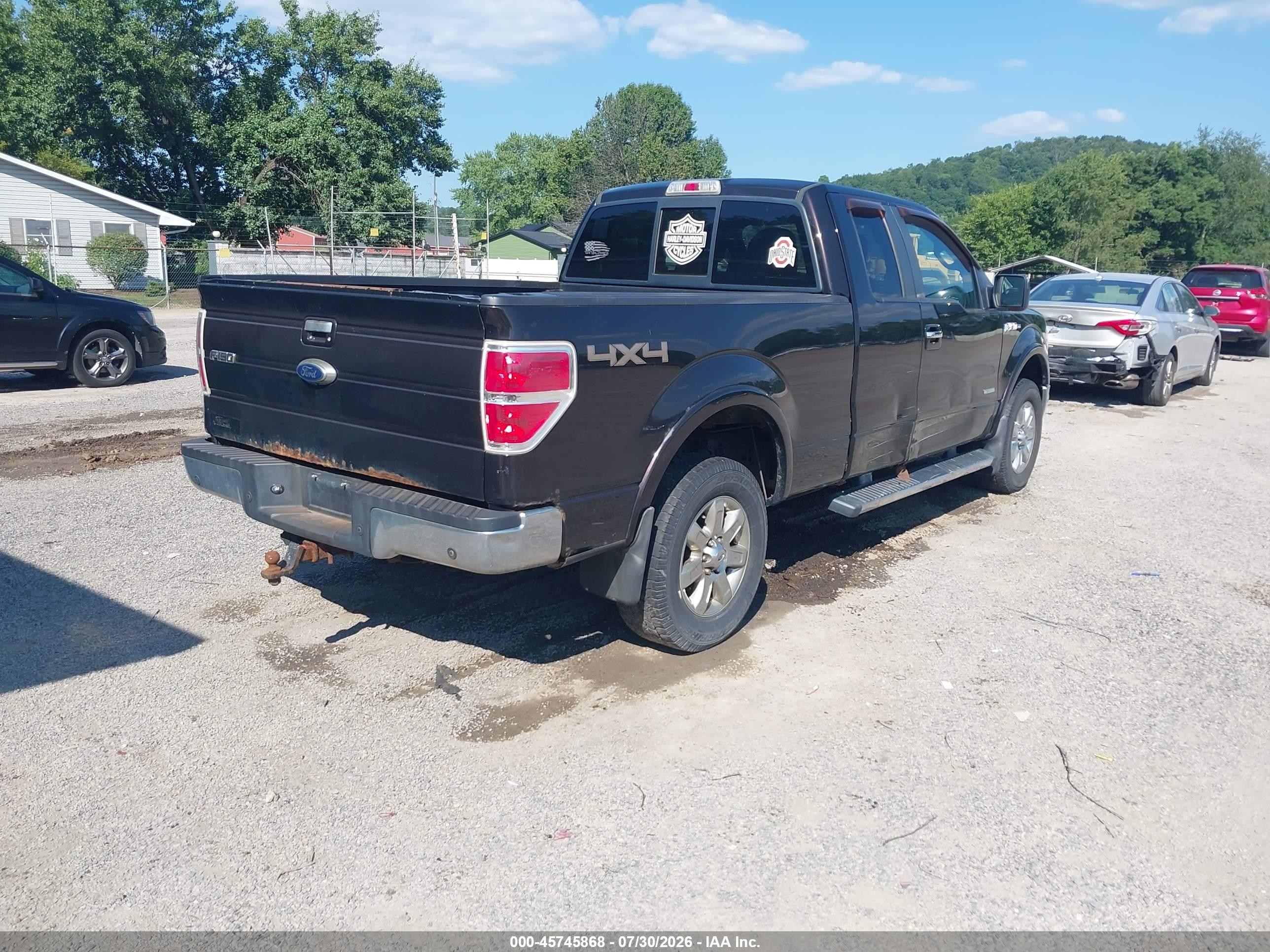 2013 Ford F-150 Lariat Black vin: 1FTFX1ET2DFB12218